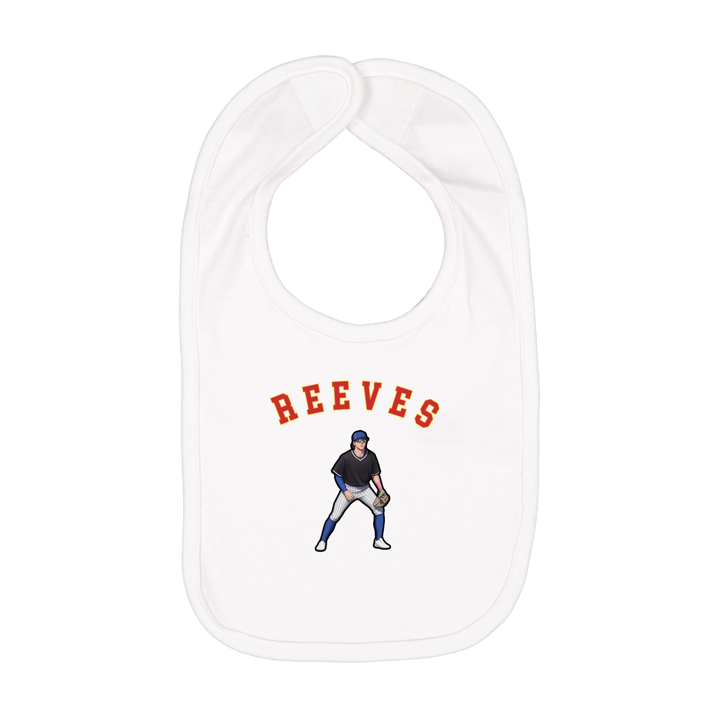 Infant Bib — Shirsey Arch in White