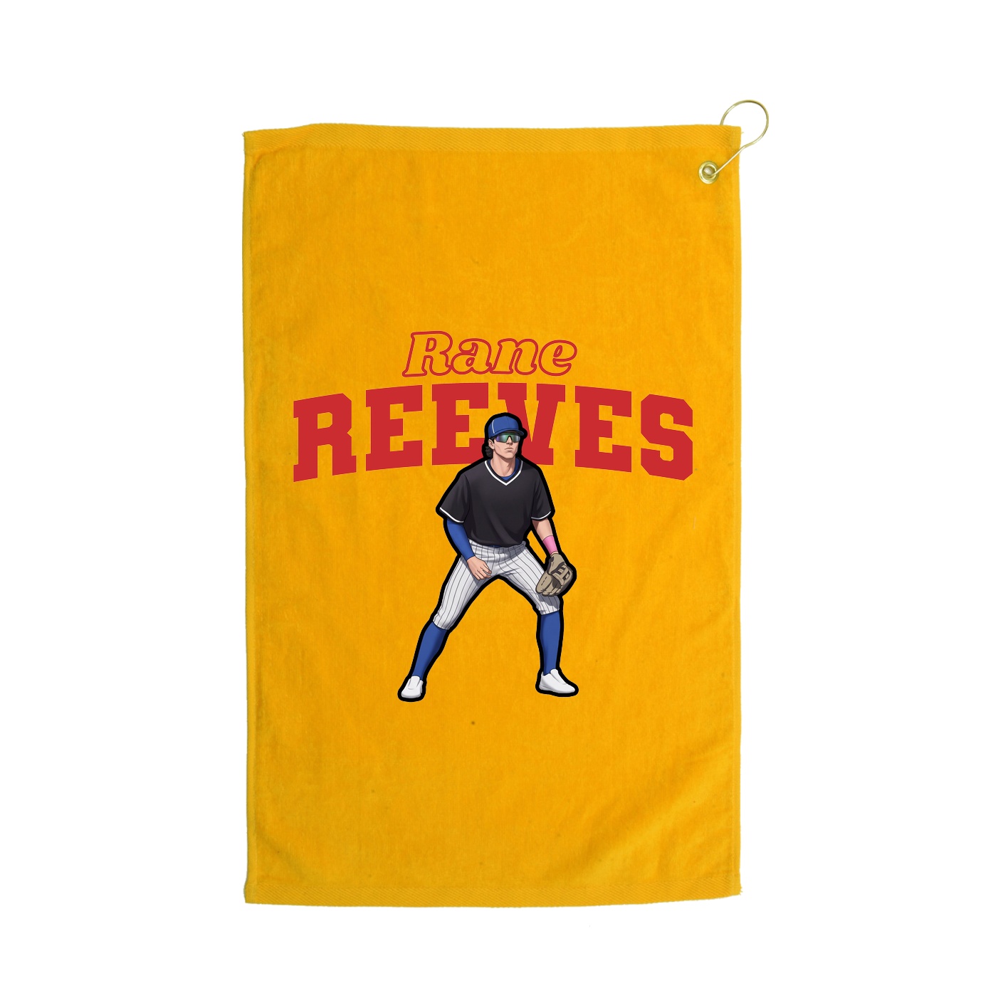 Golf Towel — Name Arch in Gold