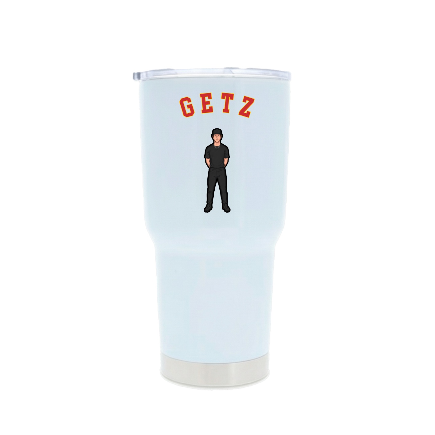 30oz Stainless Steel Tumbler — Shirsey Arch in White