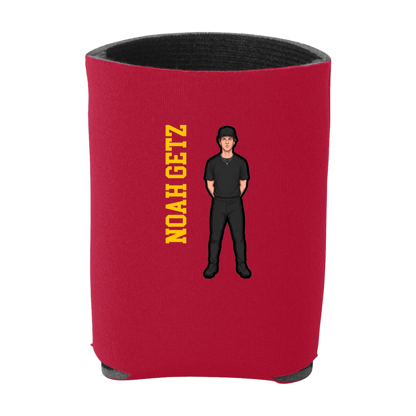 Can Holder — Name Vertical in Red