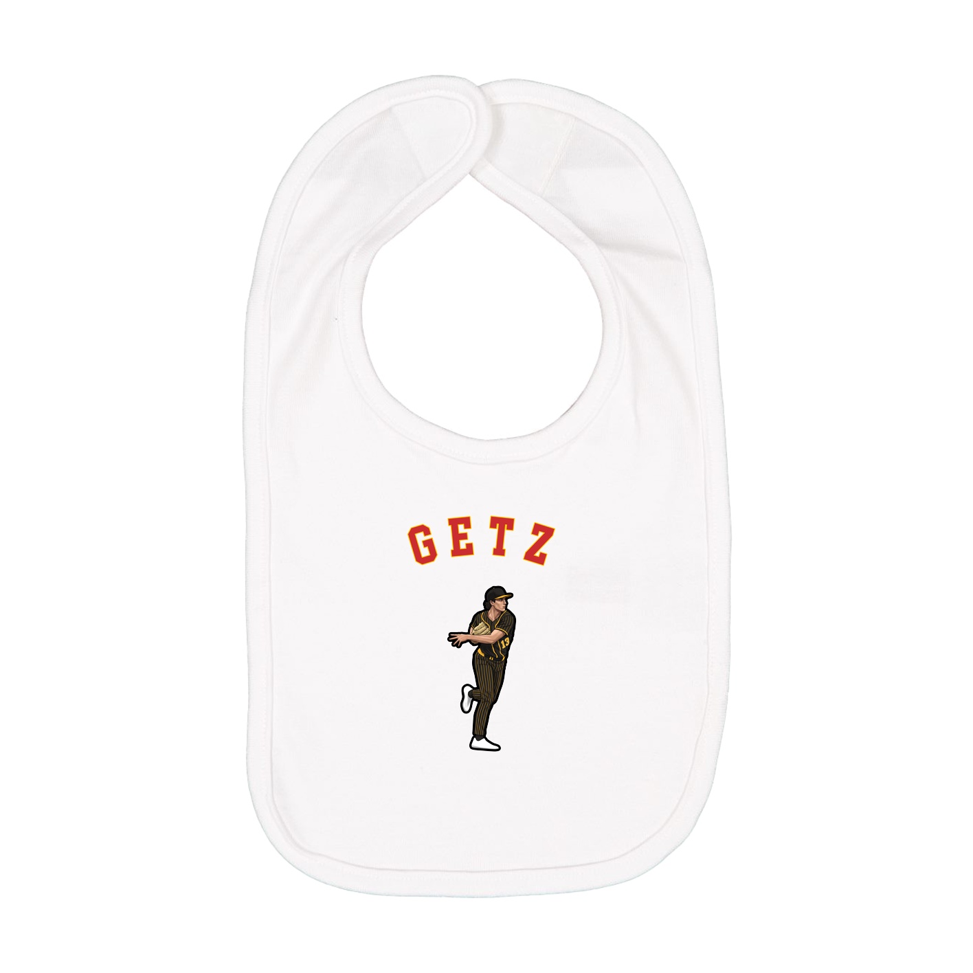 Infant Bib — Shirsey Arch in White