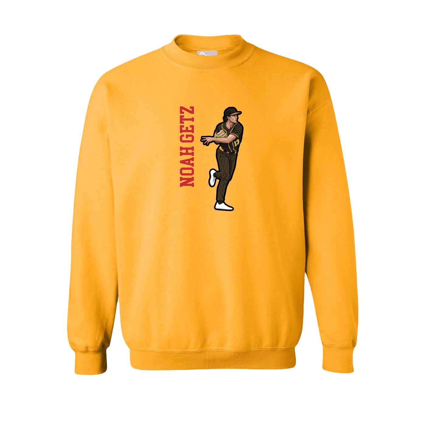 Fleece Crew — Name Vertical in Gold