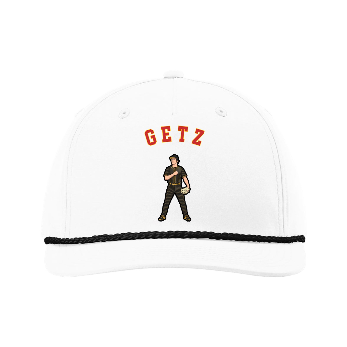 Five-Panel Classic Rope Cap — Shirsey Arch in White