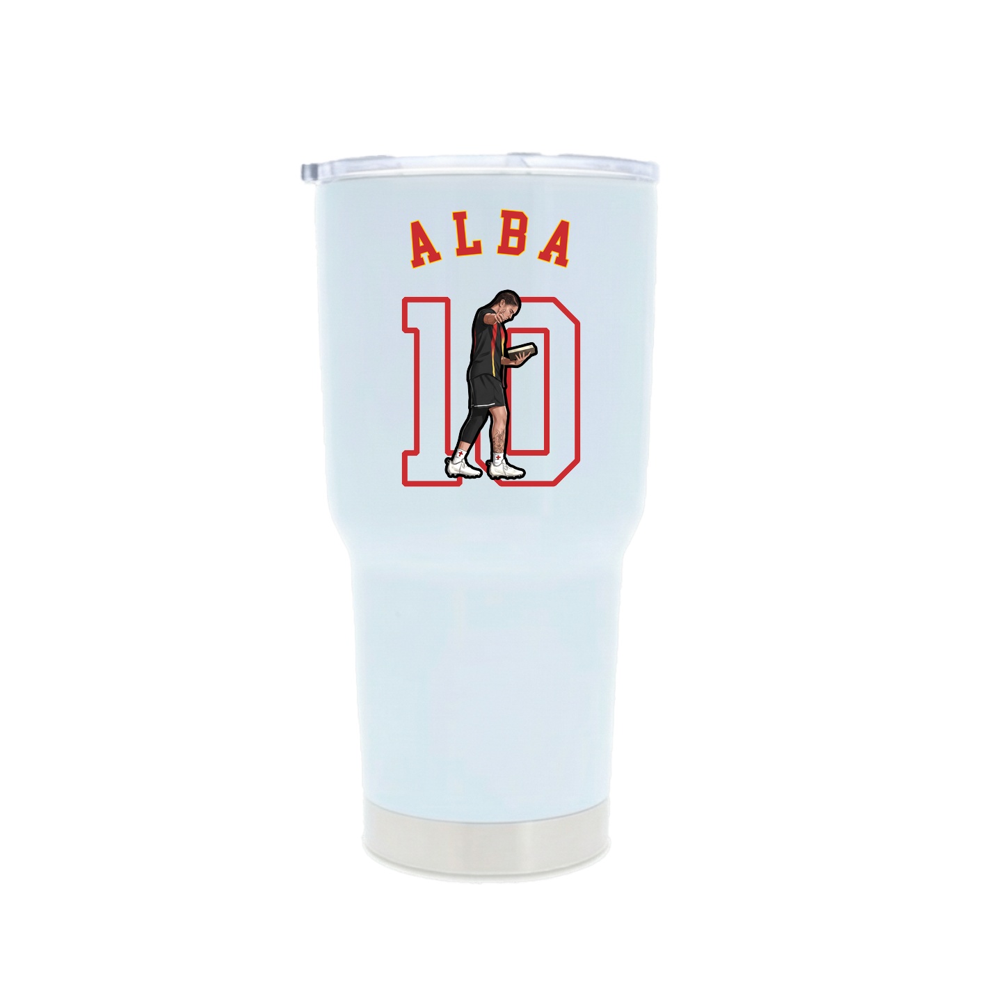 30oz Stainless Steel Tumbler — Shirsey Arch in White