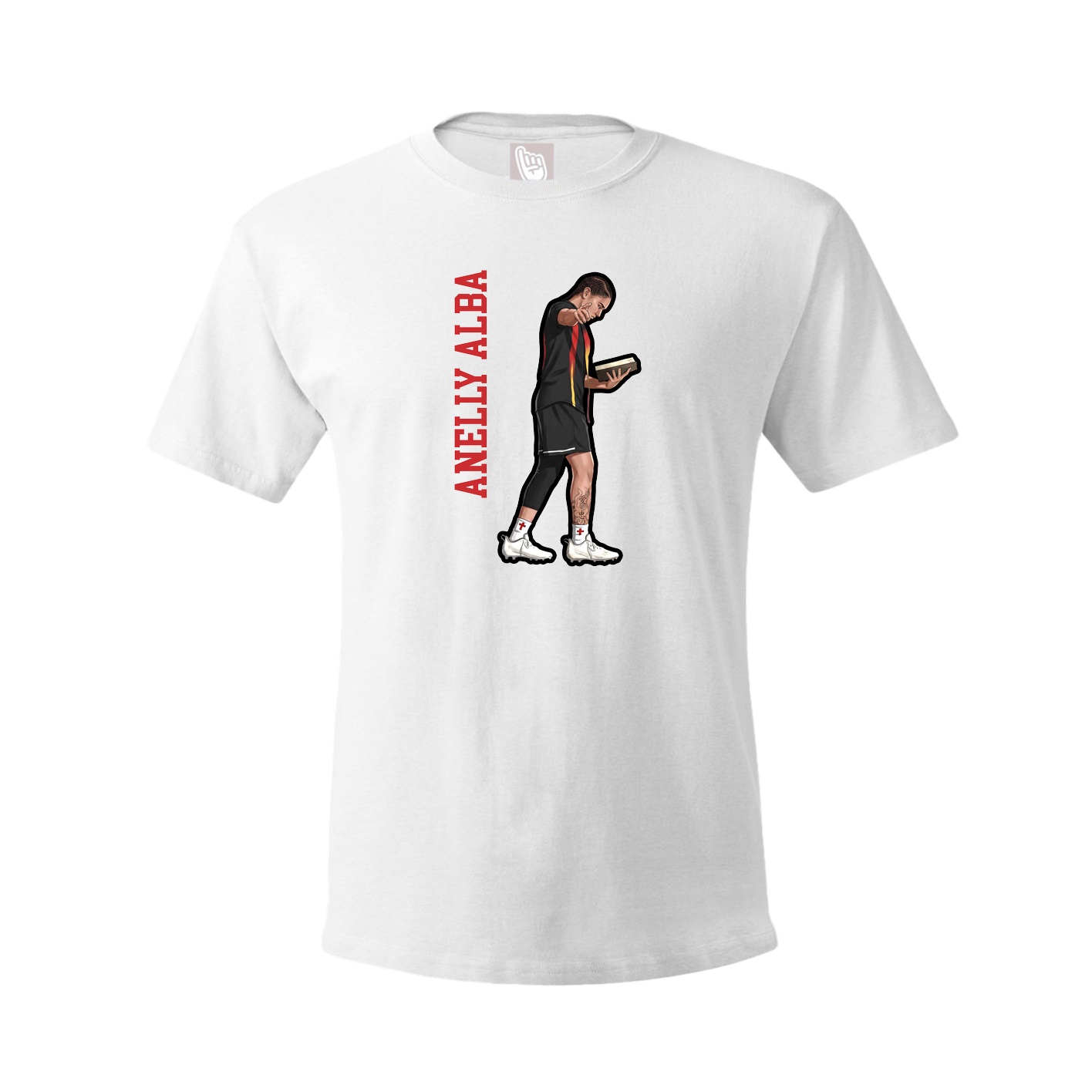 Youth Tee — Name Vertical in White