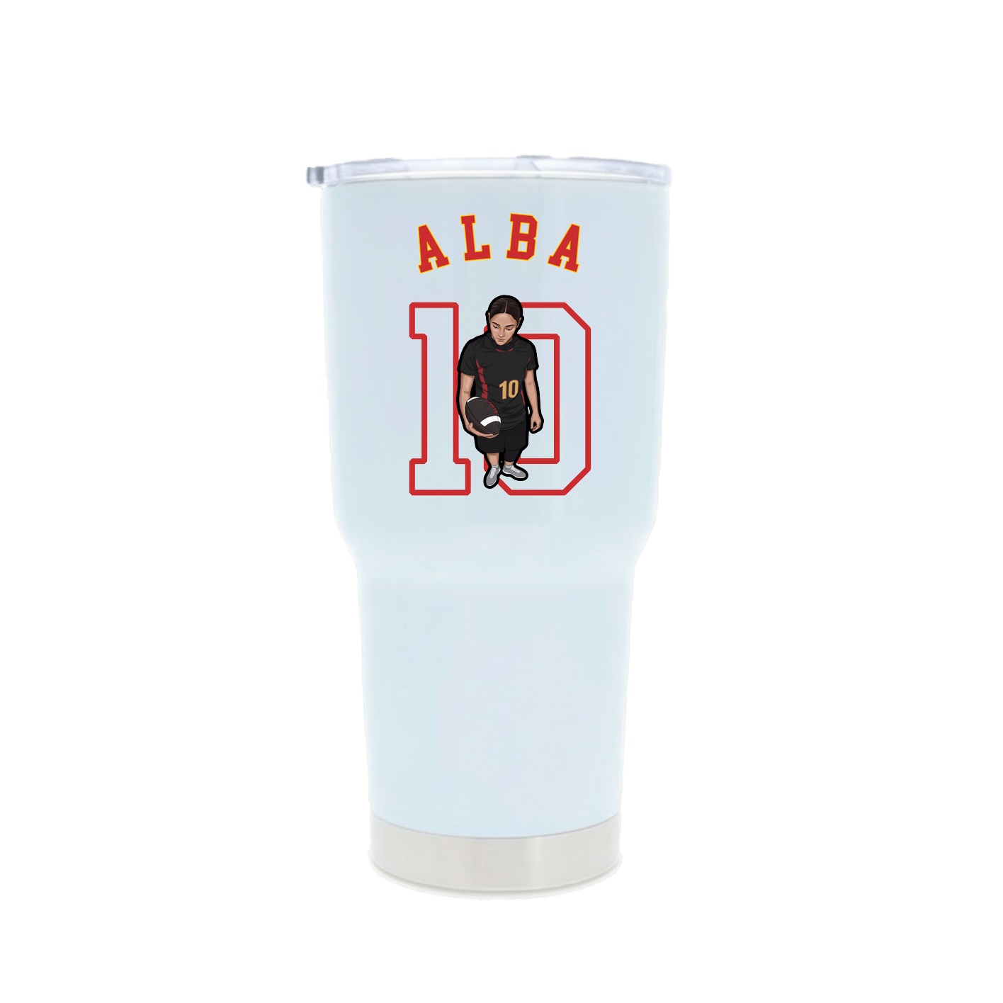 30oz Stainless Steel Tumbler — Shirsey Arch in White