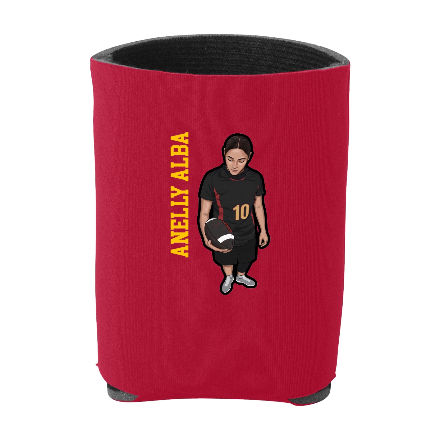 Can Holder — Name Vertical in Red