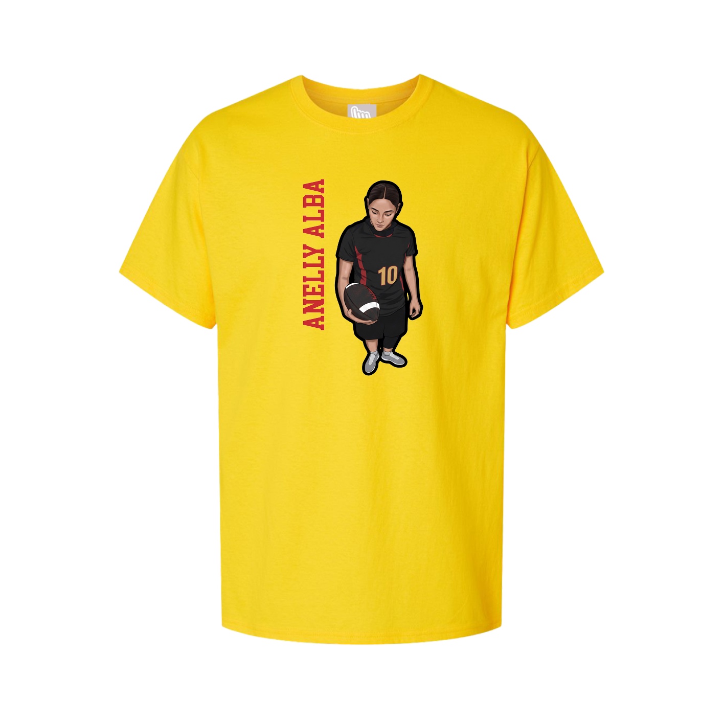 Tee — Name Vertical in Gold