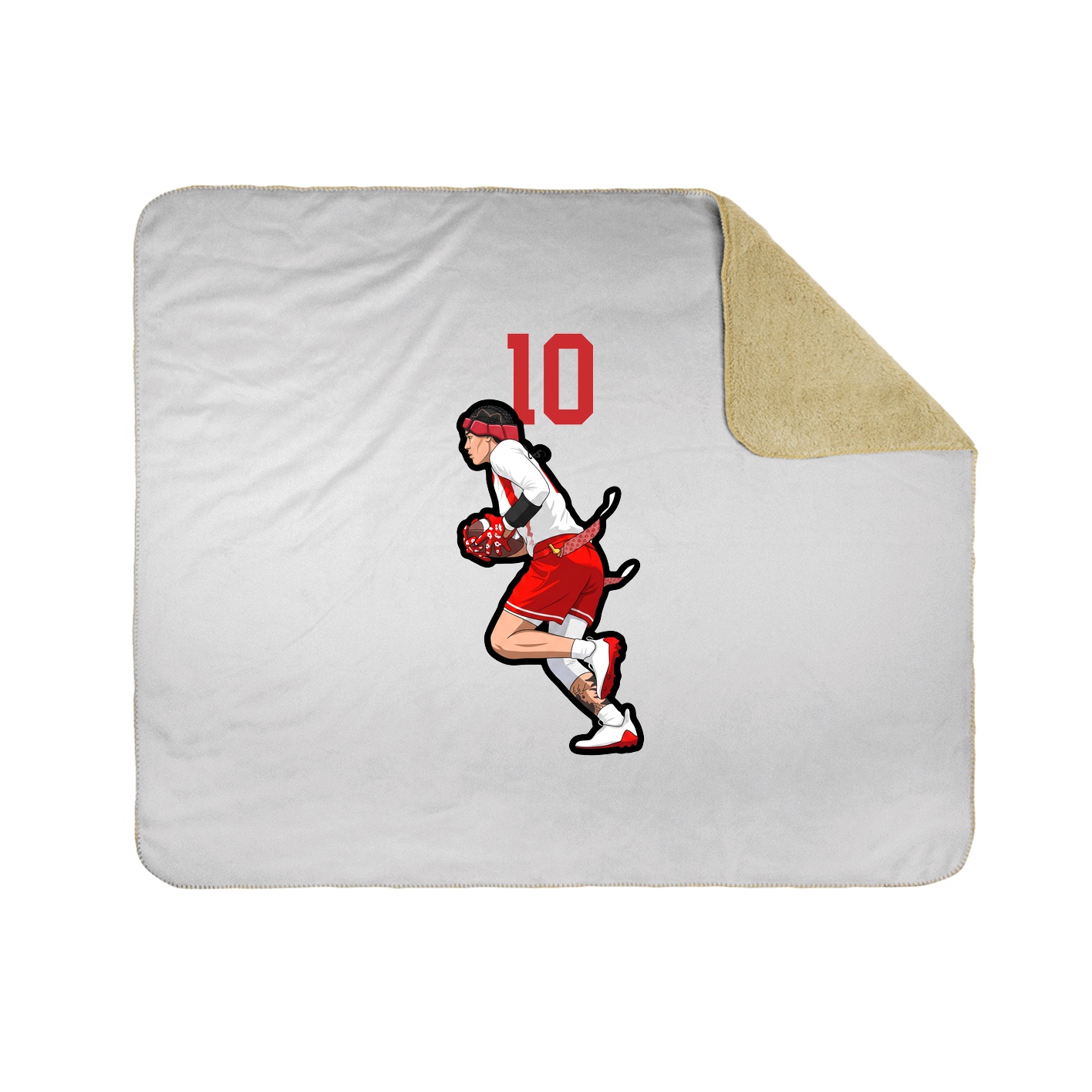 Throw Blanket — Number Top in White
