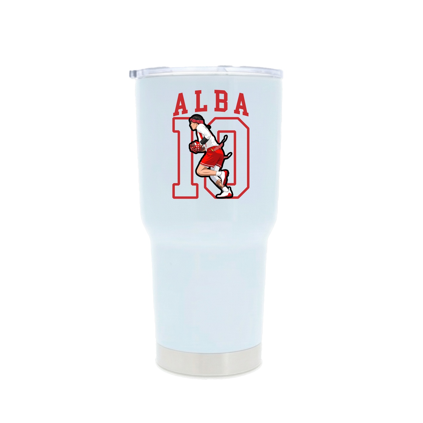 30oz Stainless Steel Tumbler — Shirsey in White