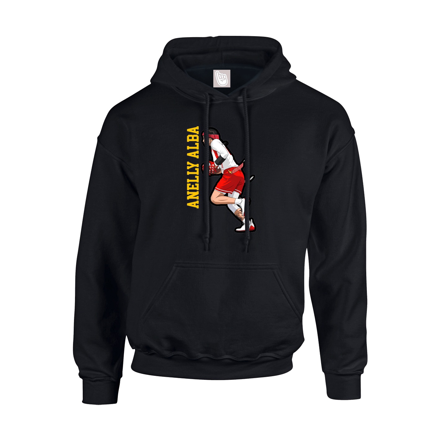 Youth Hoodie — Name Vertical in Black