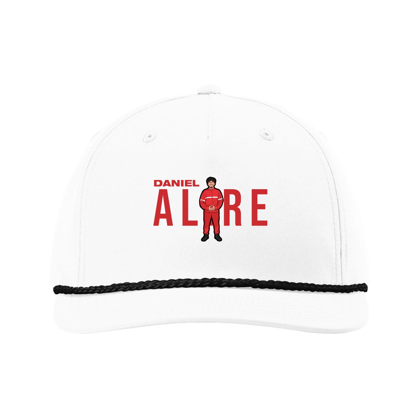 Five-Panel Classic Rope Cap — Player Name in White