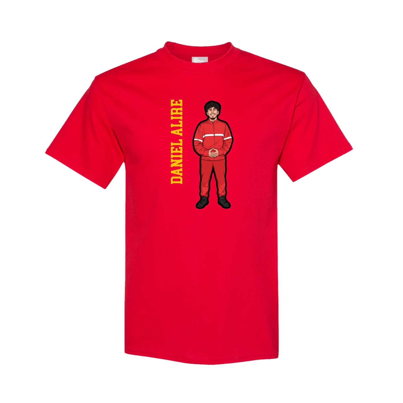 Youth Tee — Name Vertical in Red