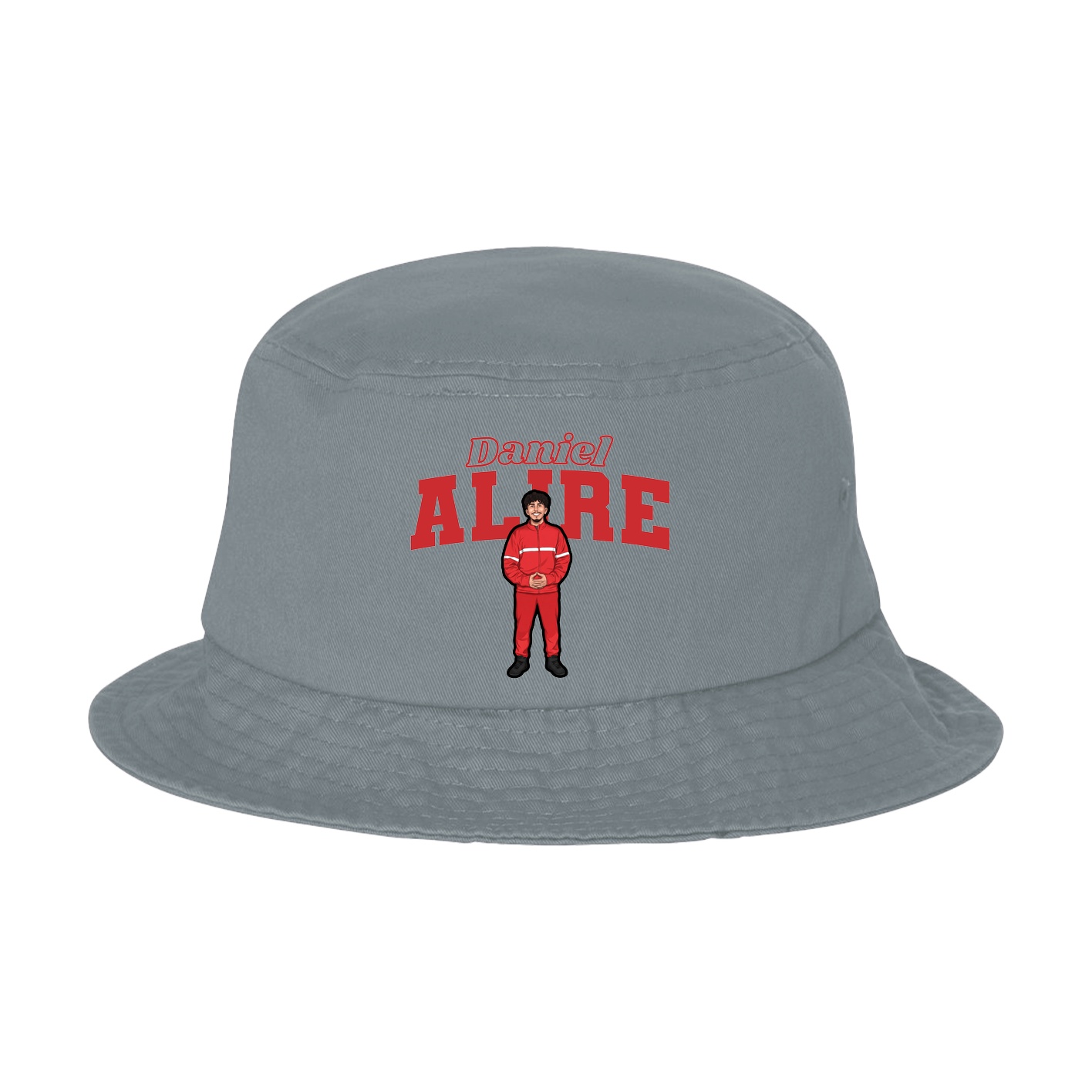 Bucket Cap — Name Arch in Grey