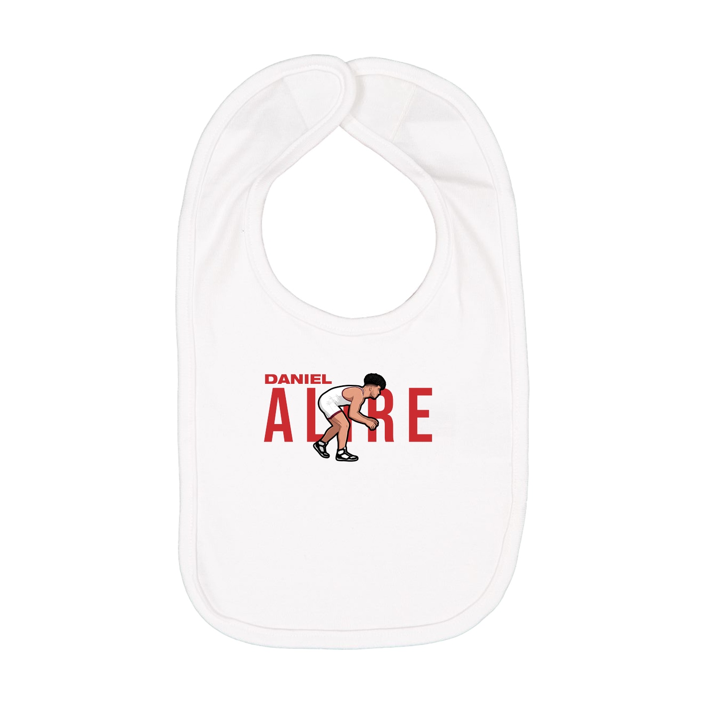 Infant Bib — Player Name in White