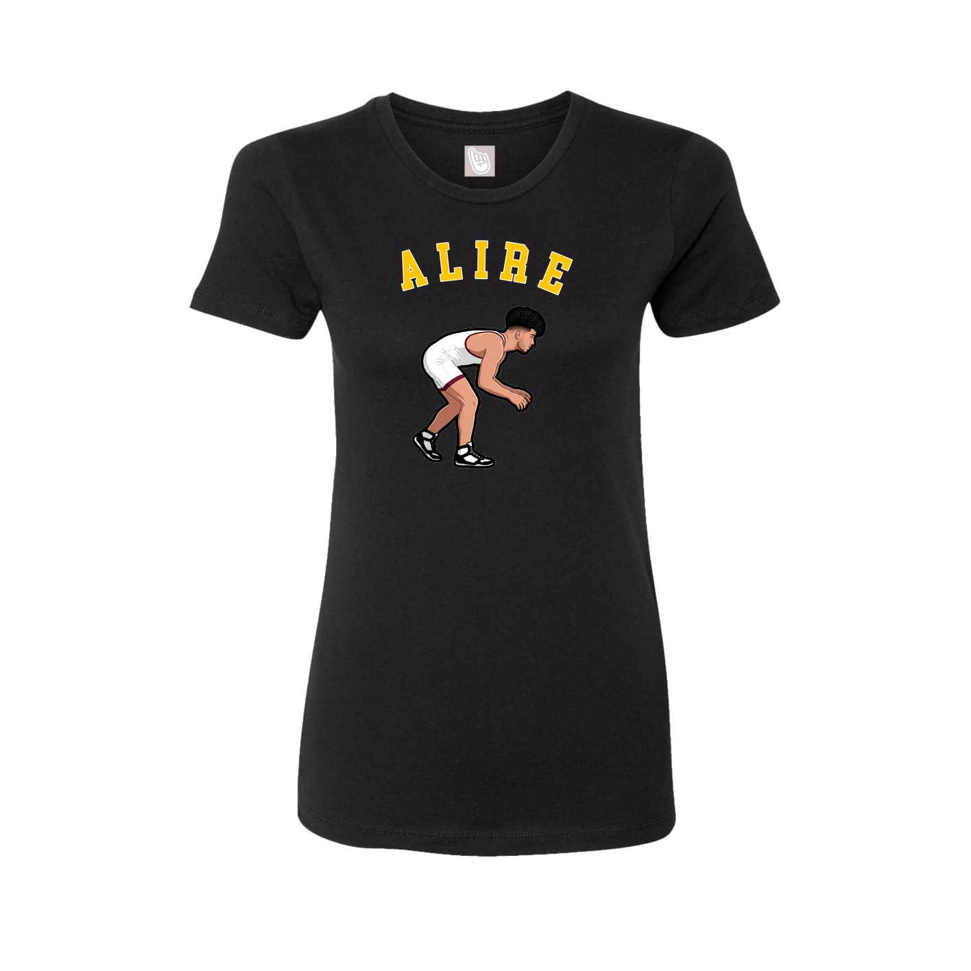 Fitted Women's Tee — Shirsey Arch in Black