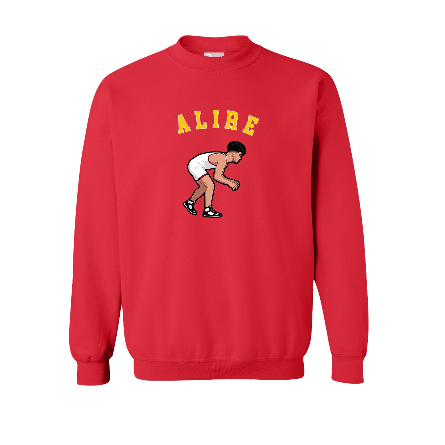 Fleece Crew — Shirsey Arch in Red