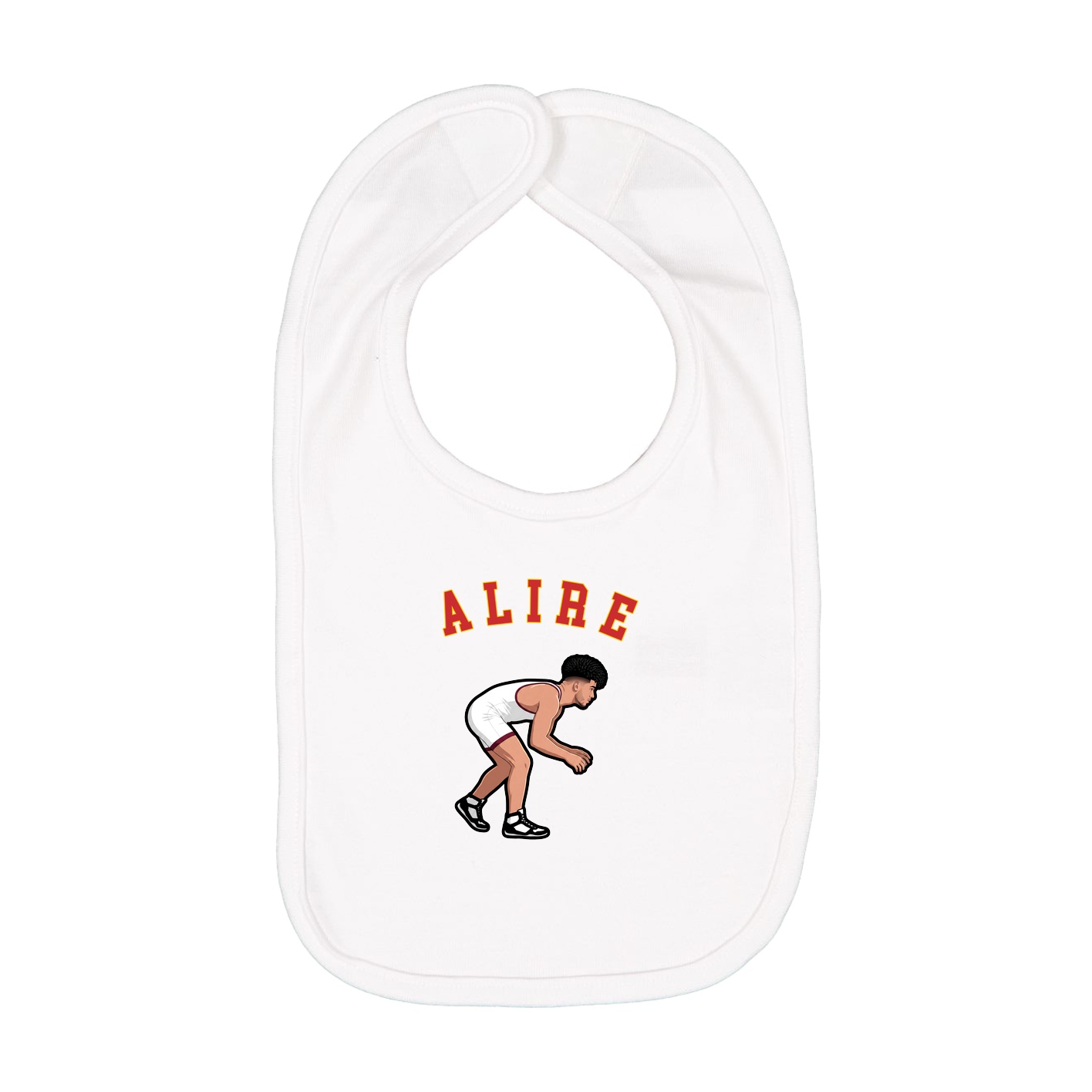 Infant Bib — Shirsey Arch in White