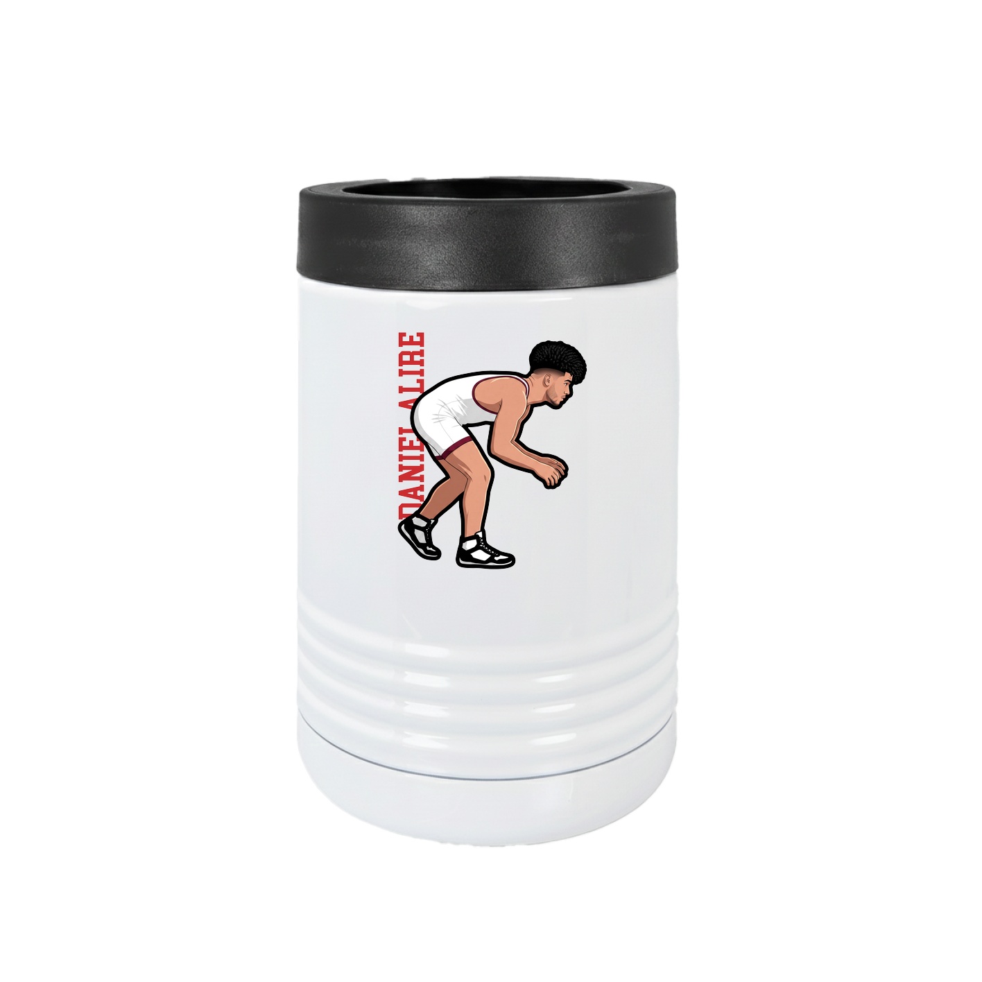 Beverage Holder — Name Vertical in White