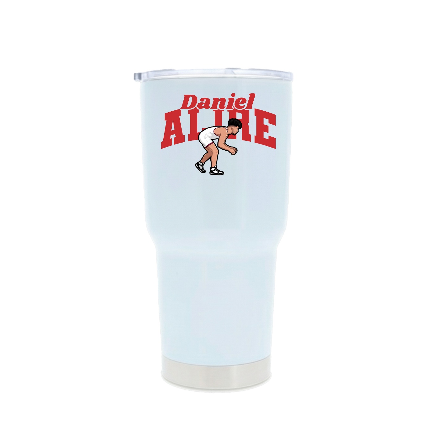 30oz Stainless Steel Tumbler — Signature Arch in White