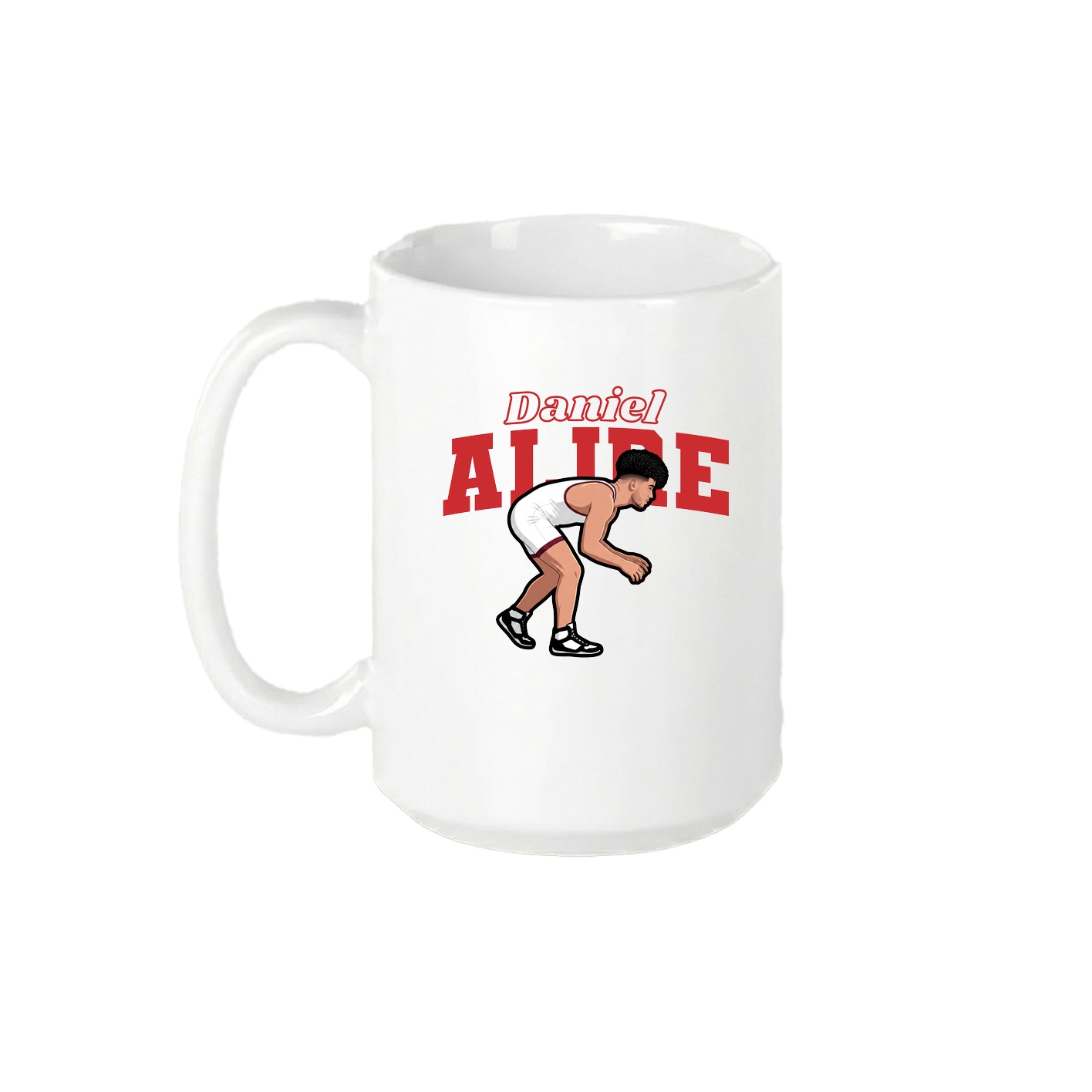15oz Coffee Mug — Name Arch in White