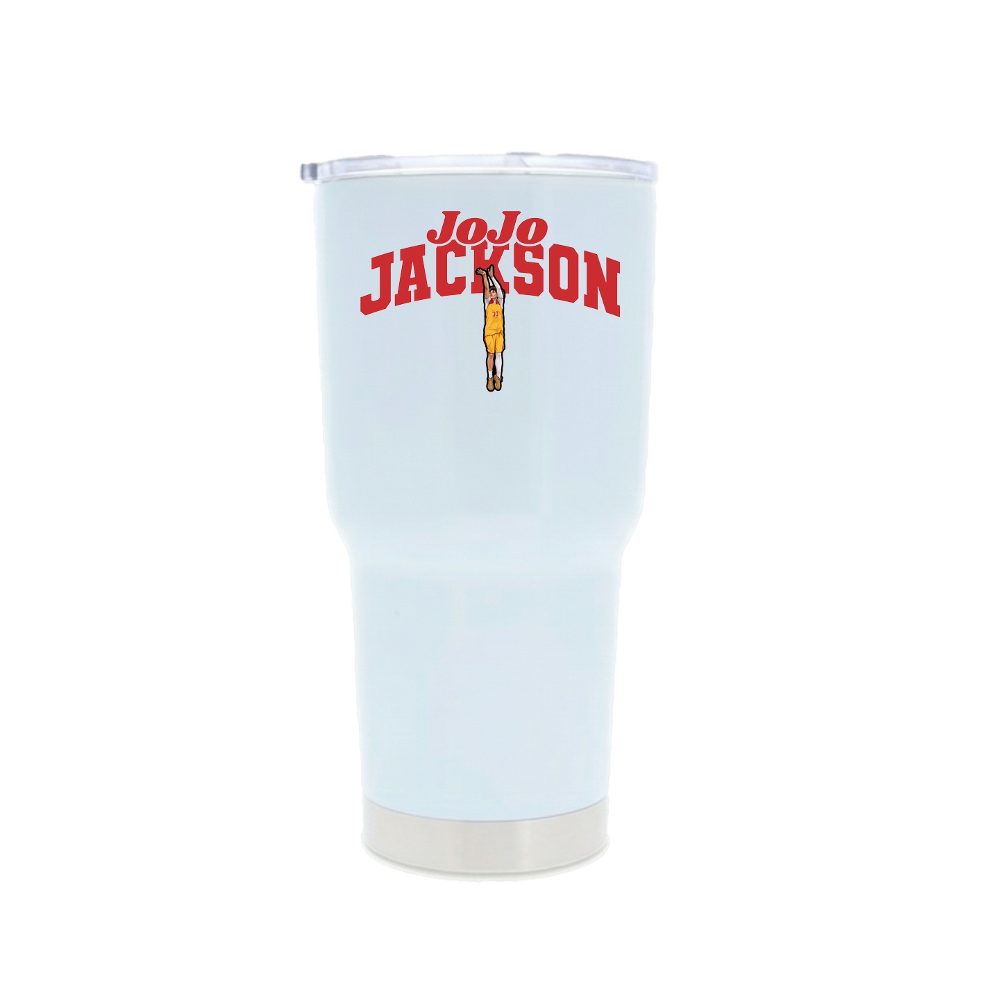 30oz Stainless Steel Tumbler — Signature Arch in White