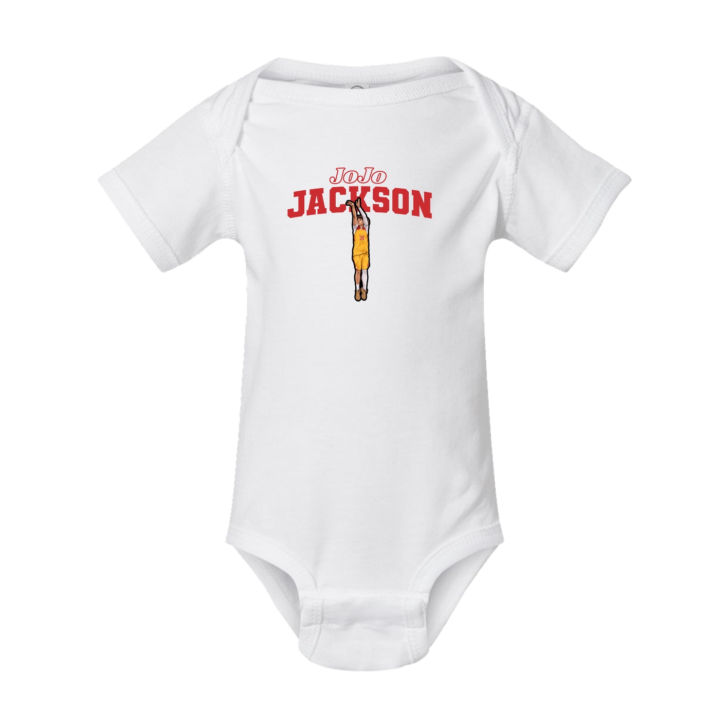 Baby Onesie — Name Arch in White