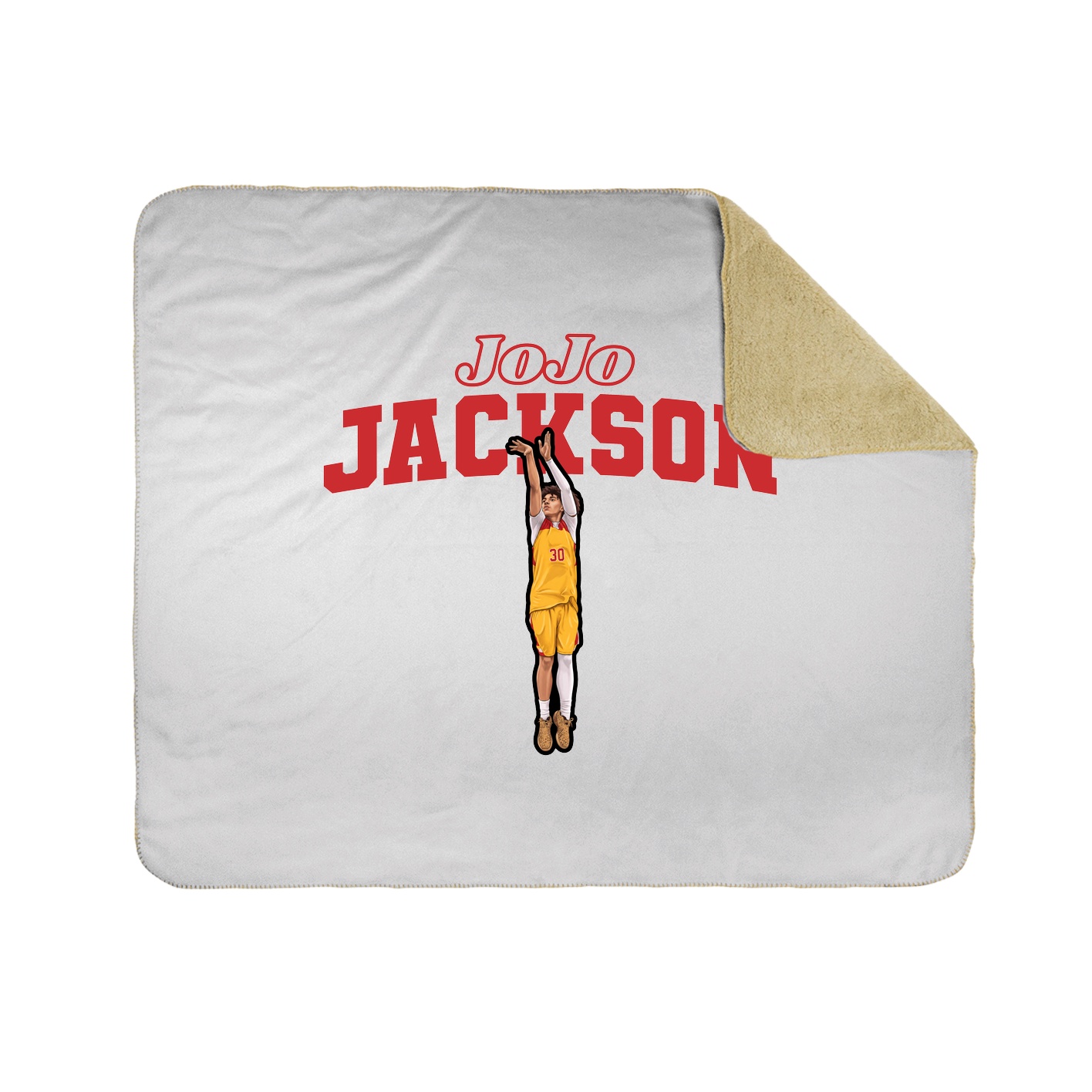 Throw Blanket — Name Arch in White