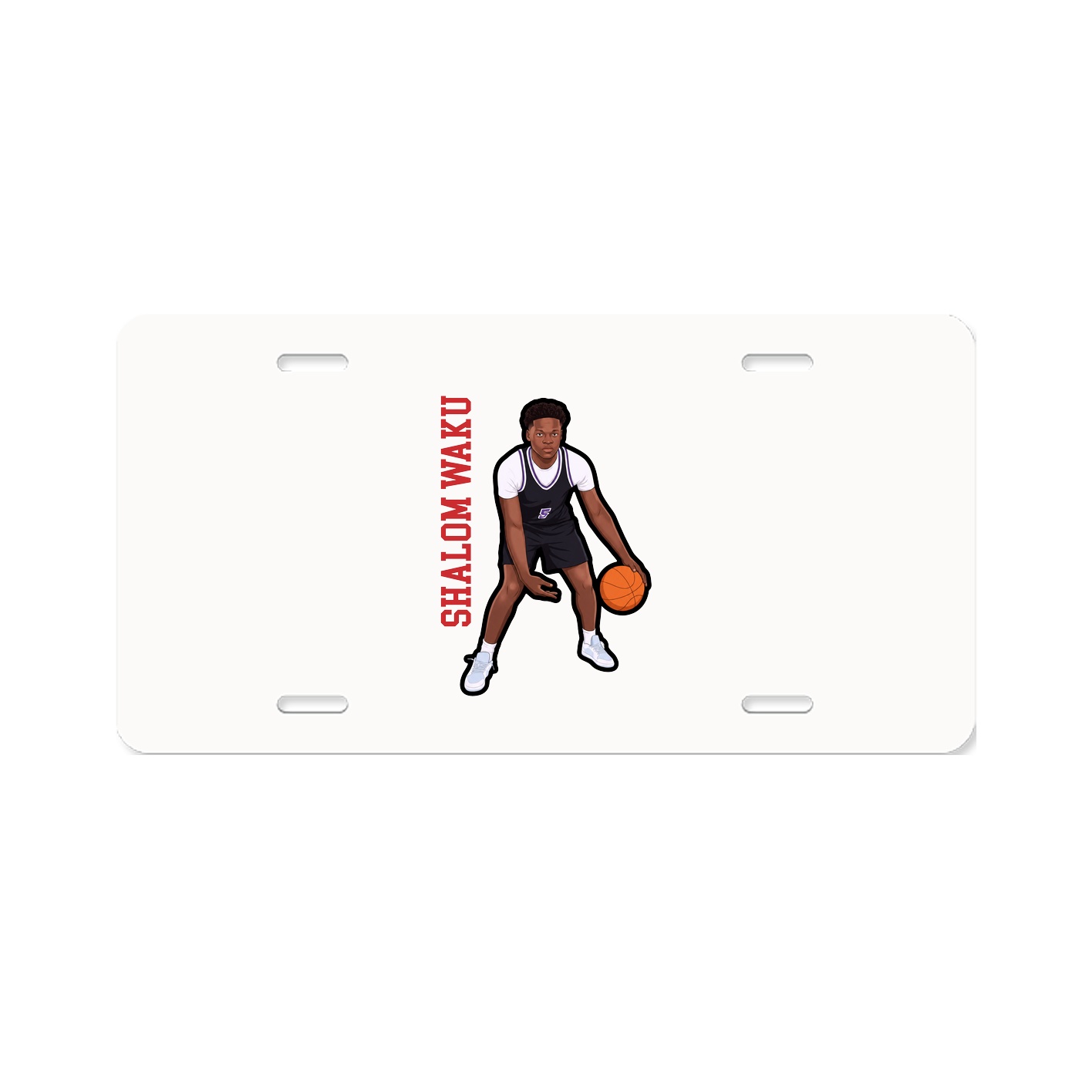 License Plate — Name Vertical in Classic