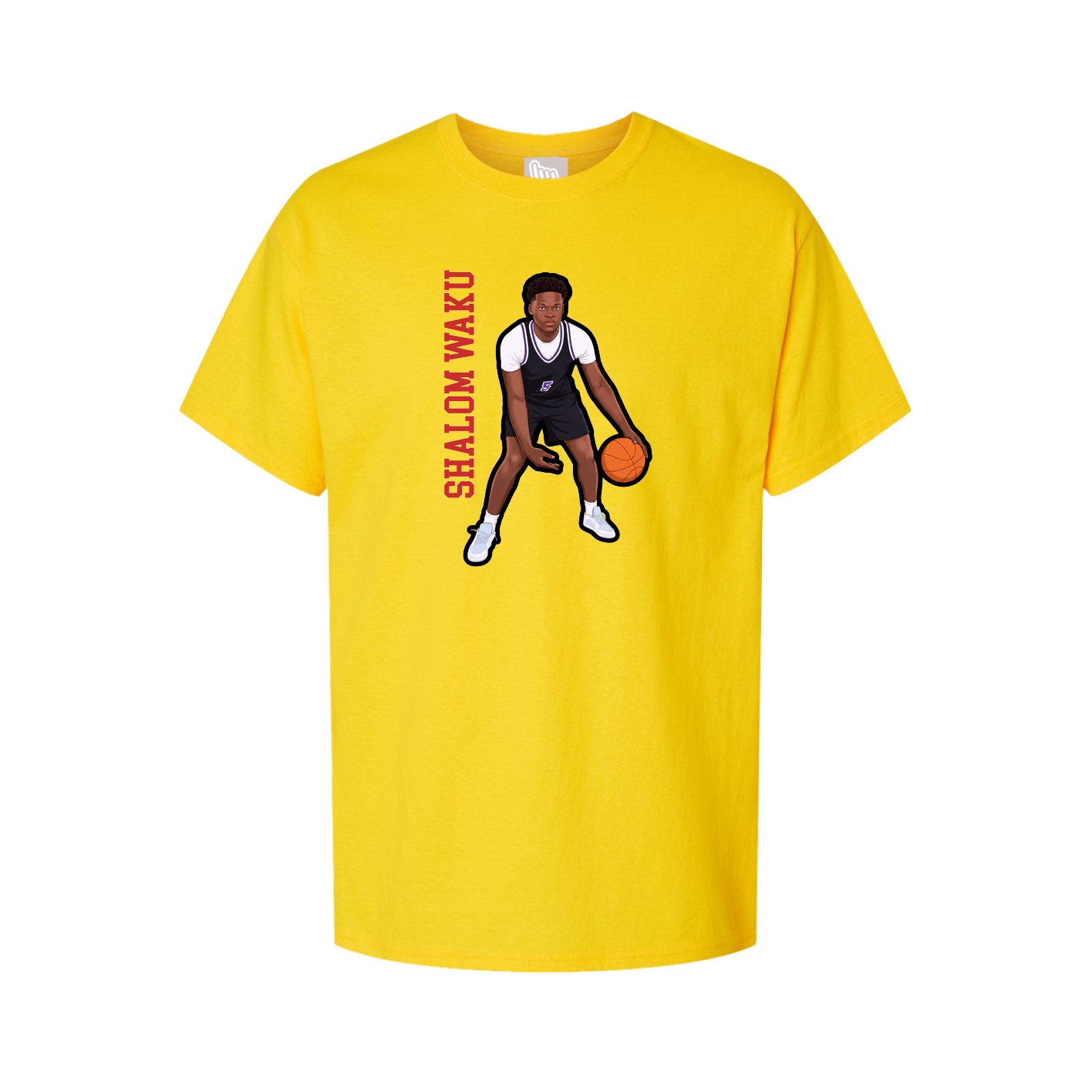 Youth Tee — Name Vertical in Gold