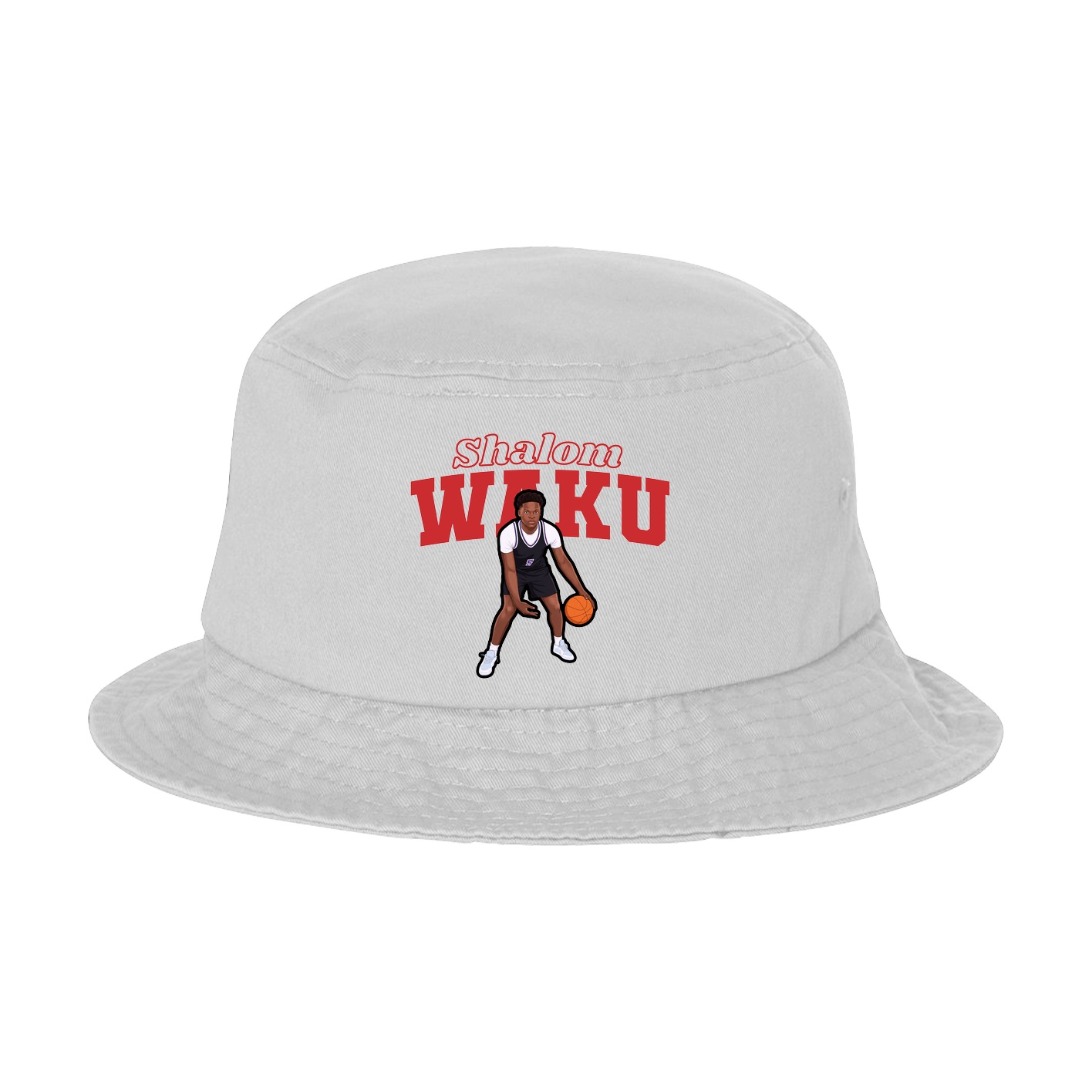 Bucket Cap — Name Arch in White