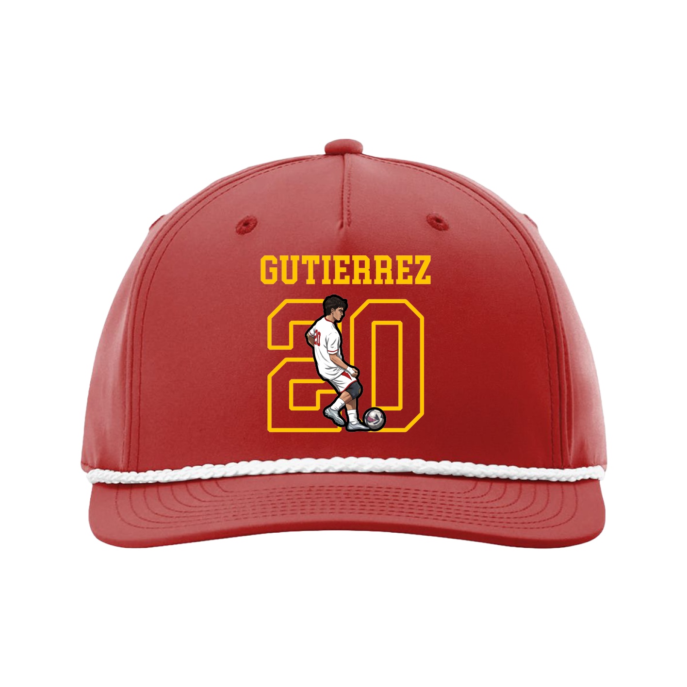 Five-Panel Classic Rope Cap — Shirsey in Red
