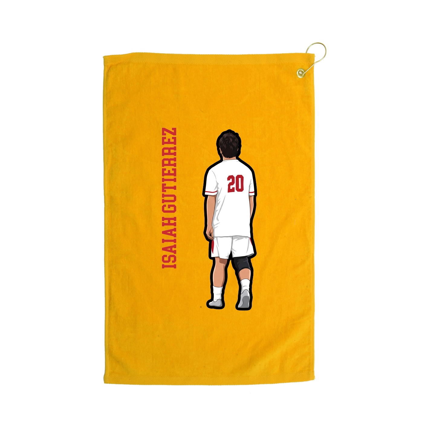 Golf Towel — Name Vertical in Gold