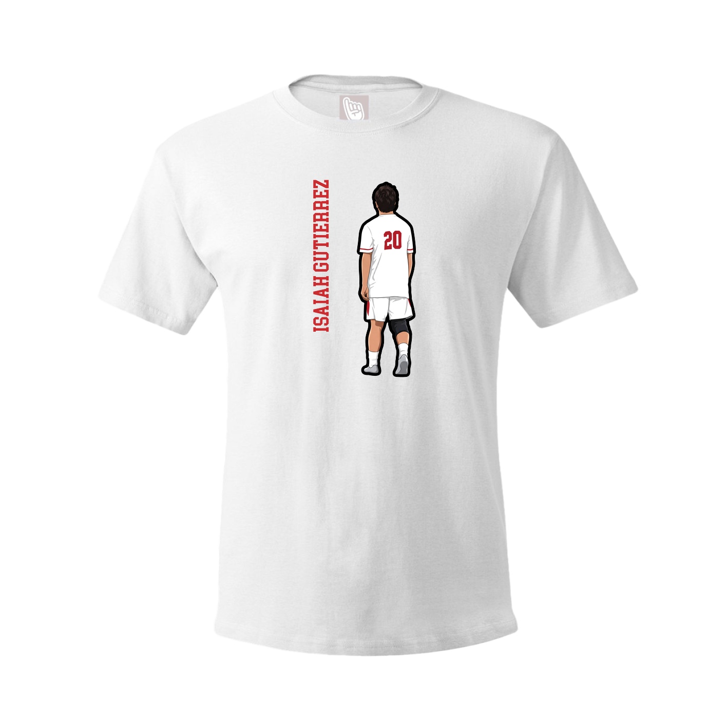 Youth Tee — Name Vertical in White