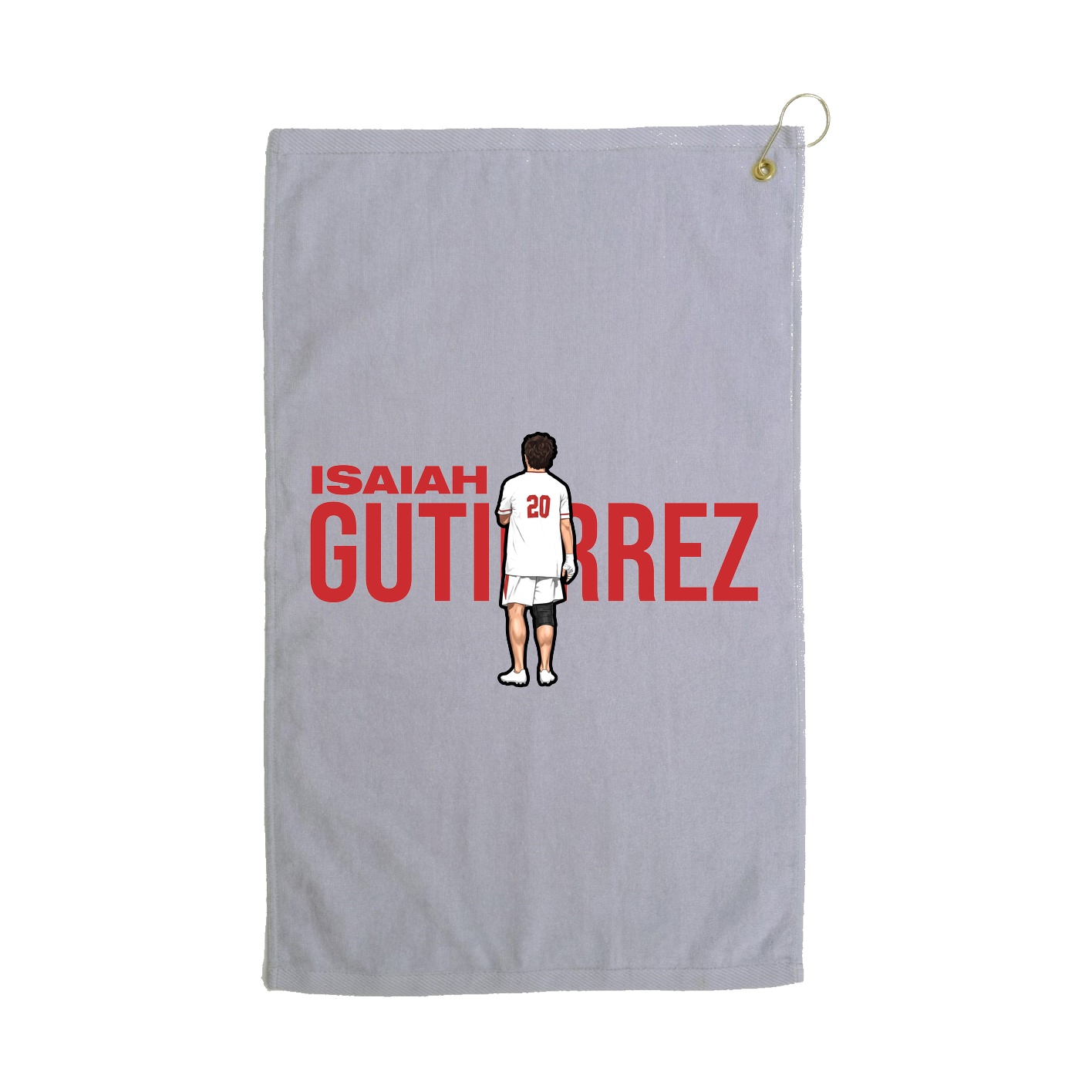 Golf Towel — Player Name in Grey