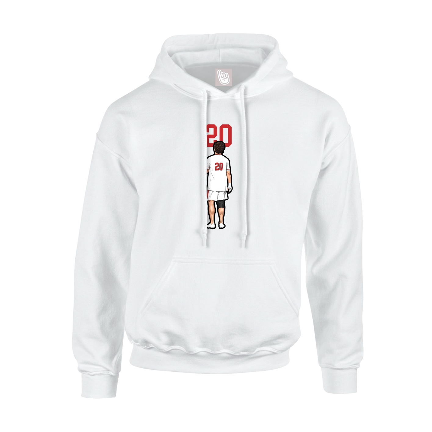 Hoodie — Number Top in White