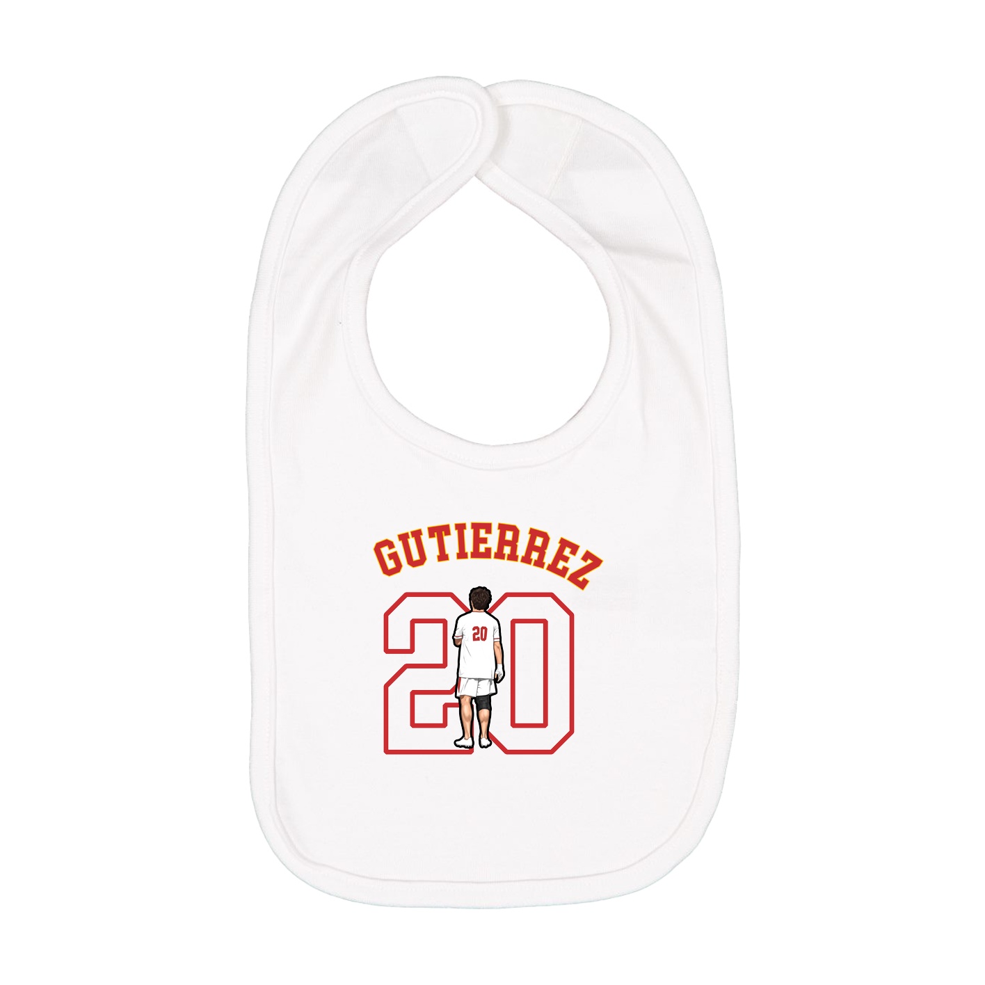 Infant Bib — Shirsey Arch in White