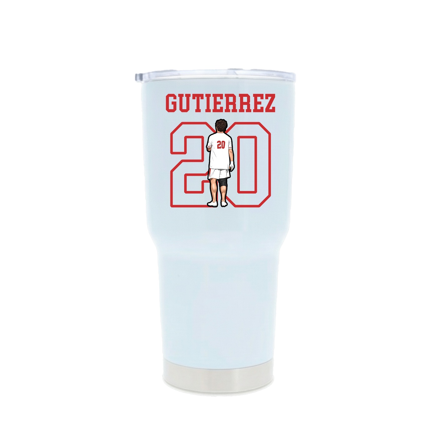 30oz Stainless Steel Tumbler — Shirsey in White