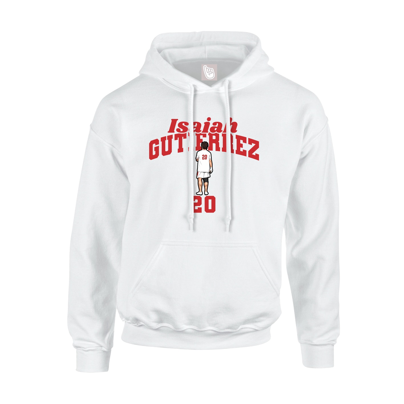 Youth Hoodie — Signature Arch in White