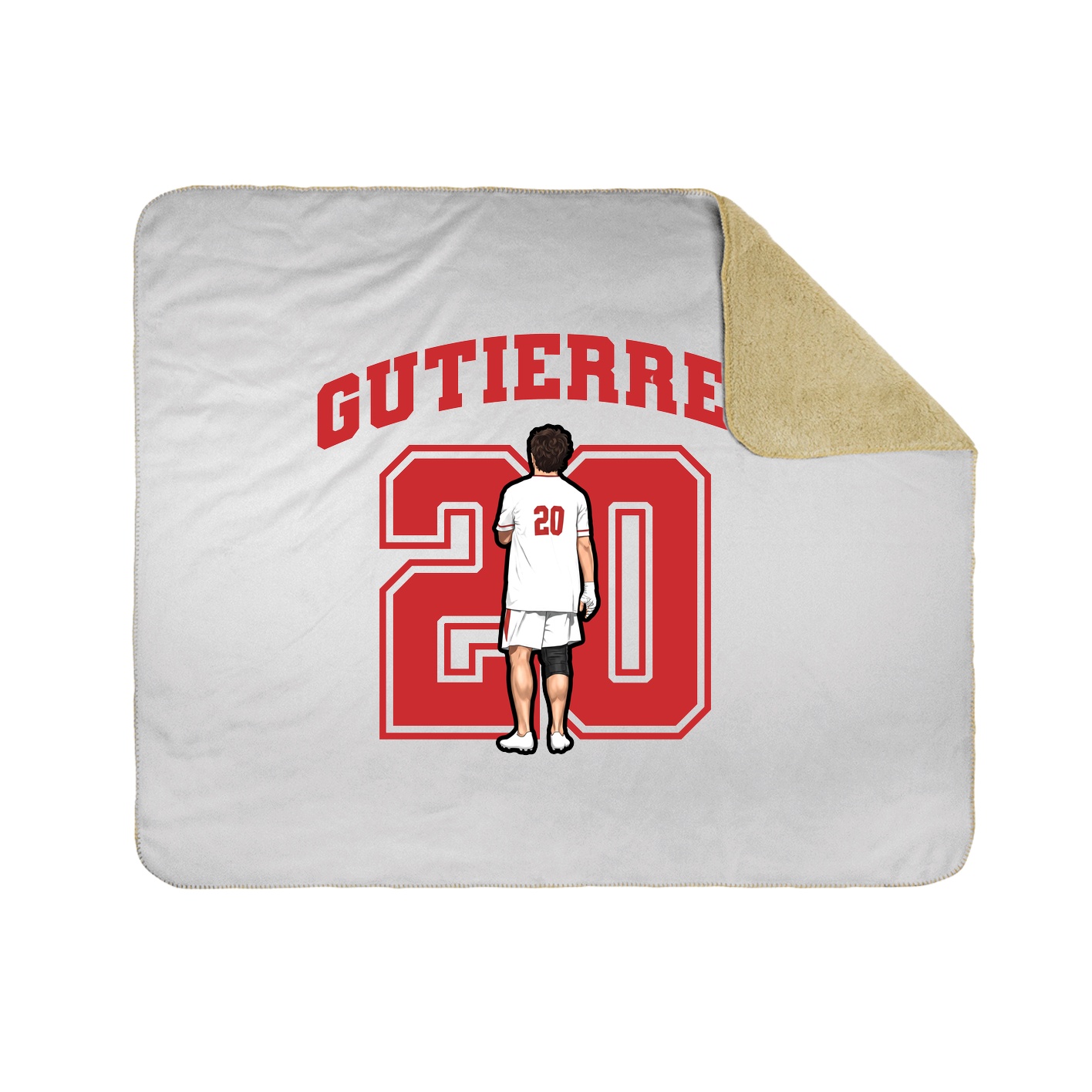 Throw Blanket — Number in White