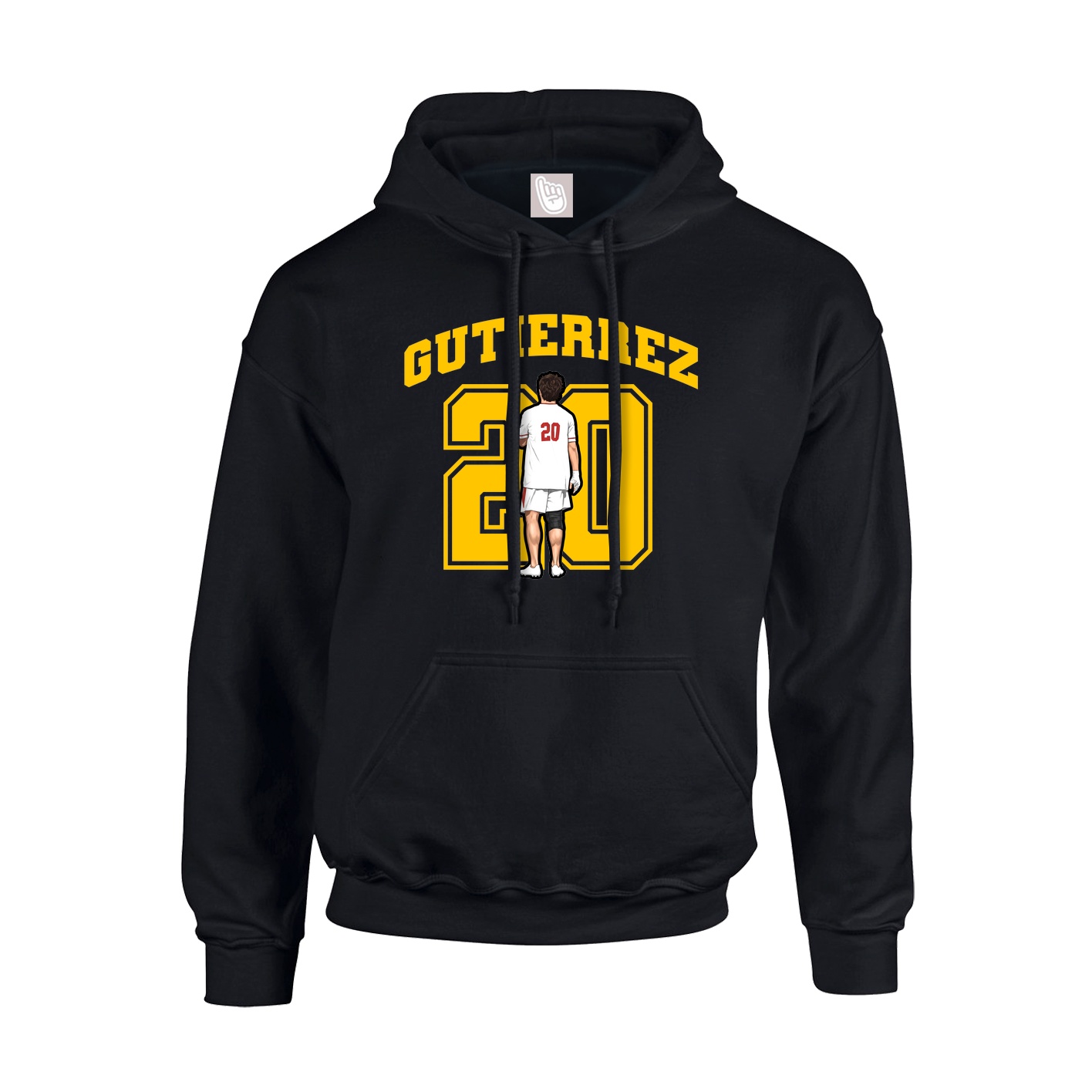 Youth Hoodie — Number in Black