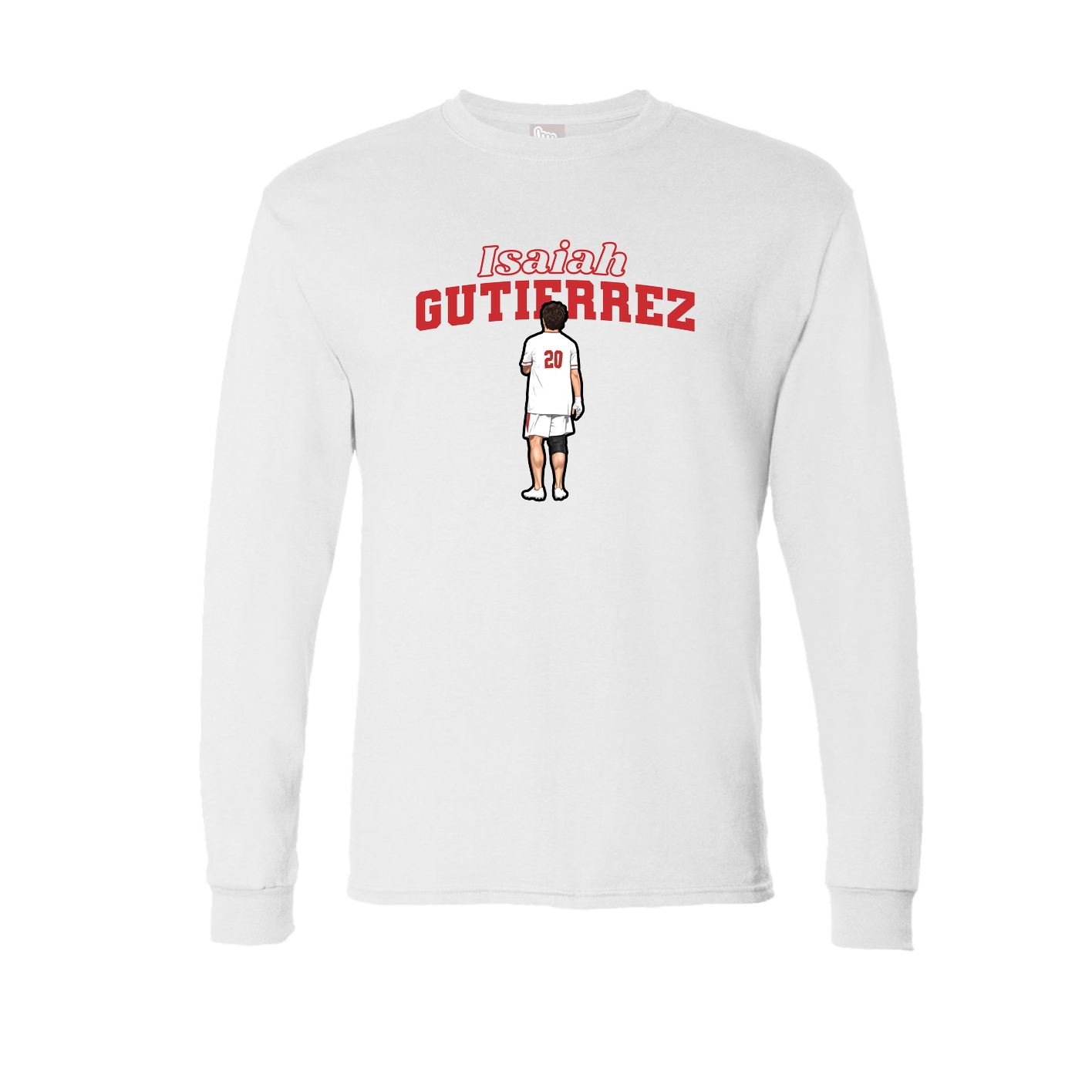 Long Sleeve Tee — Name Arch in White
