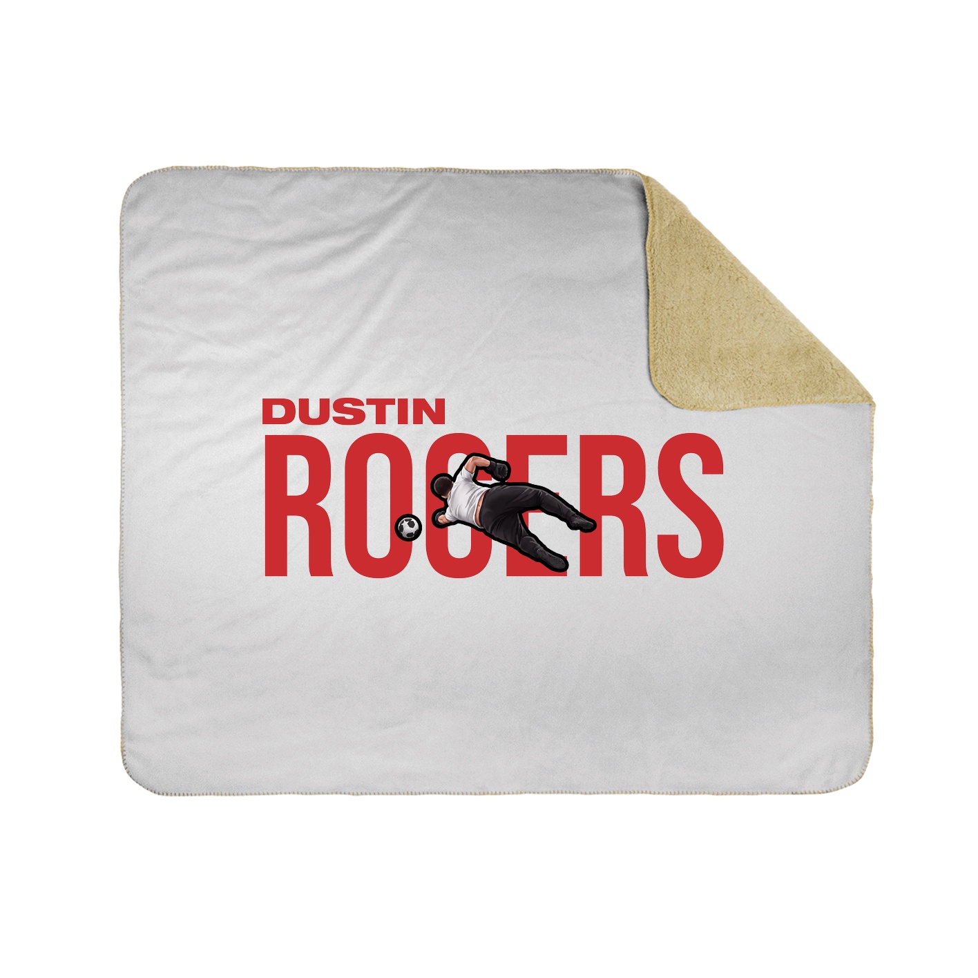 Throw Blanket — Player Name in White