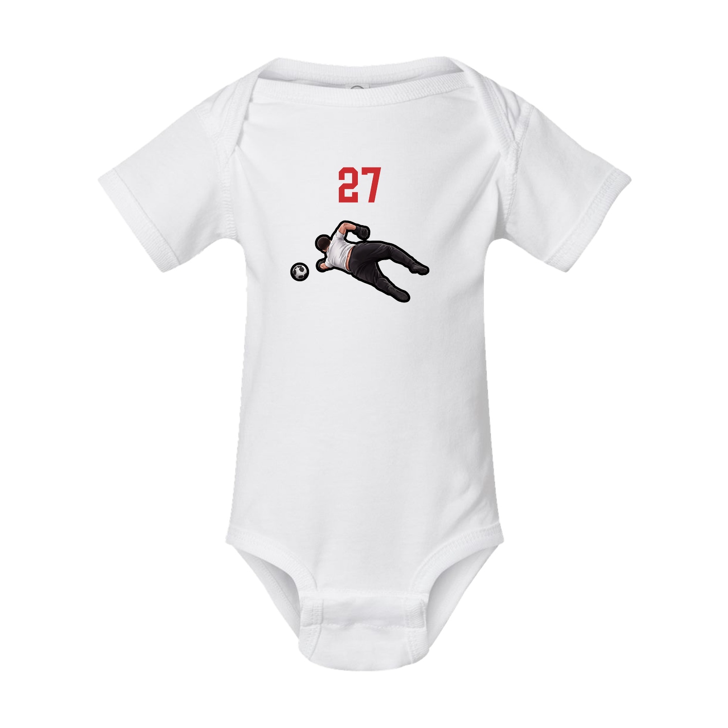 Baby Onesie — Number Top in White