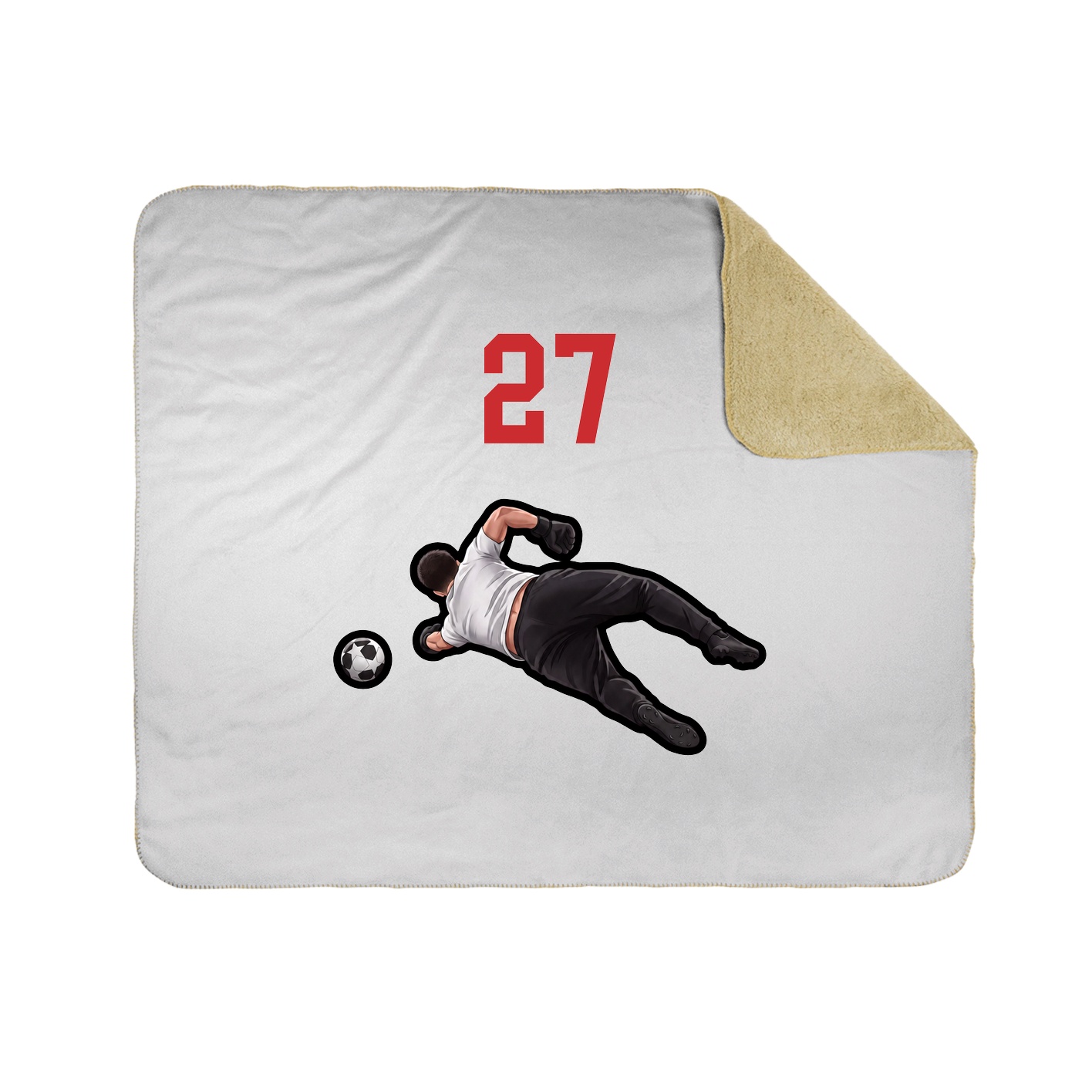 Throw Blanket — Number Top in White
