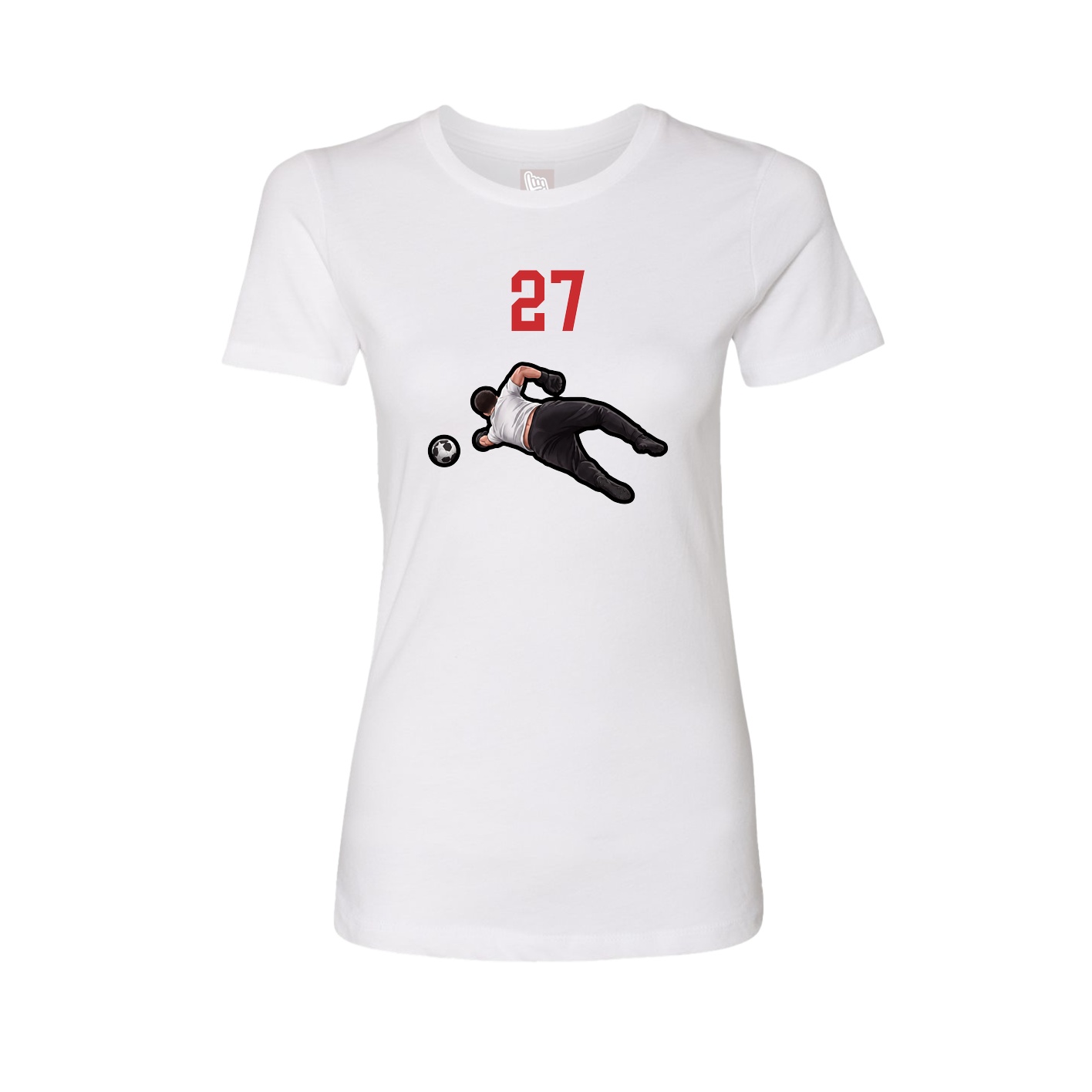 Fitted Women's Tee — Number Top in White