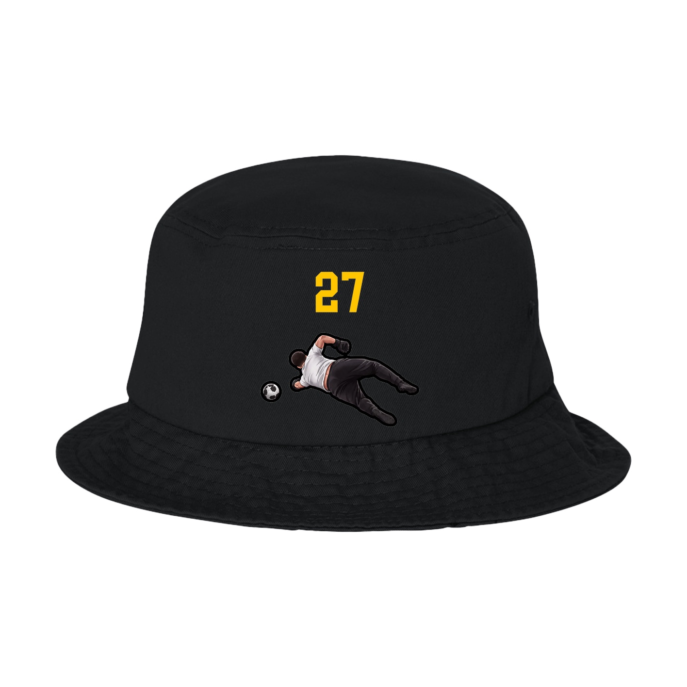Bucket Cap — Number Top in Black