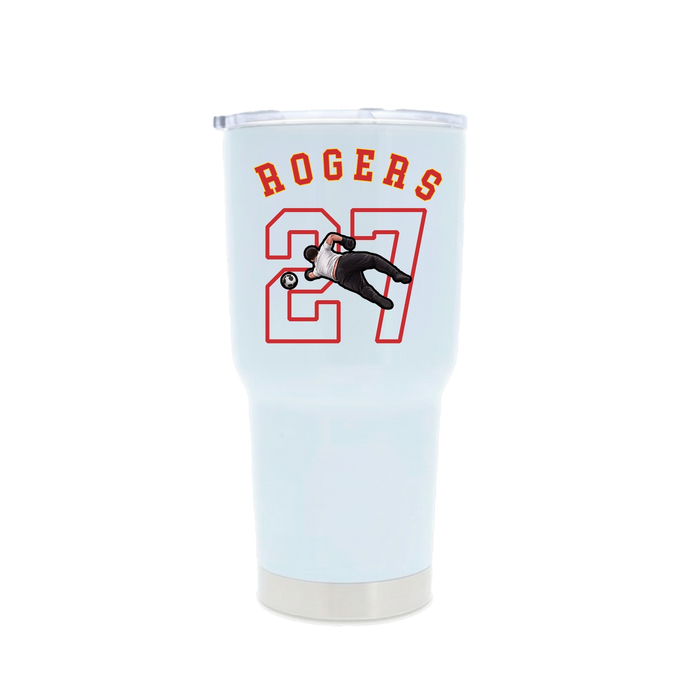 30oz Stainless Steel Tumbler — Shirsey Arch in White