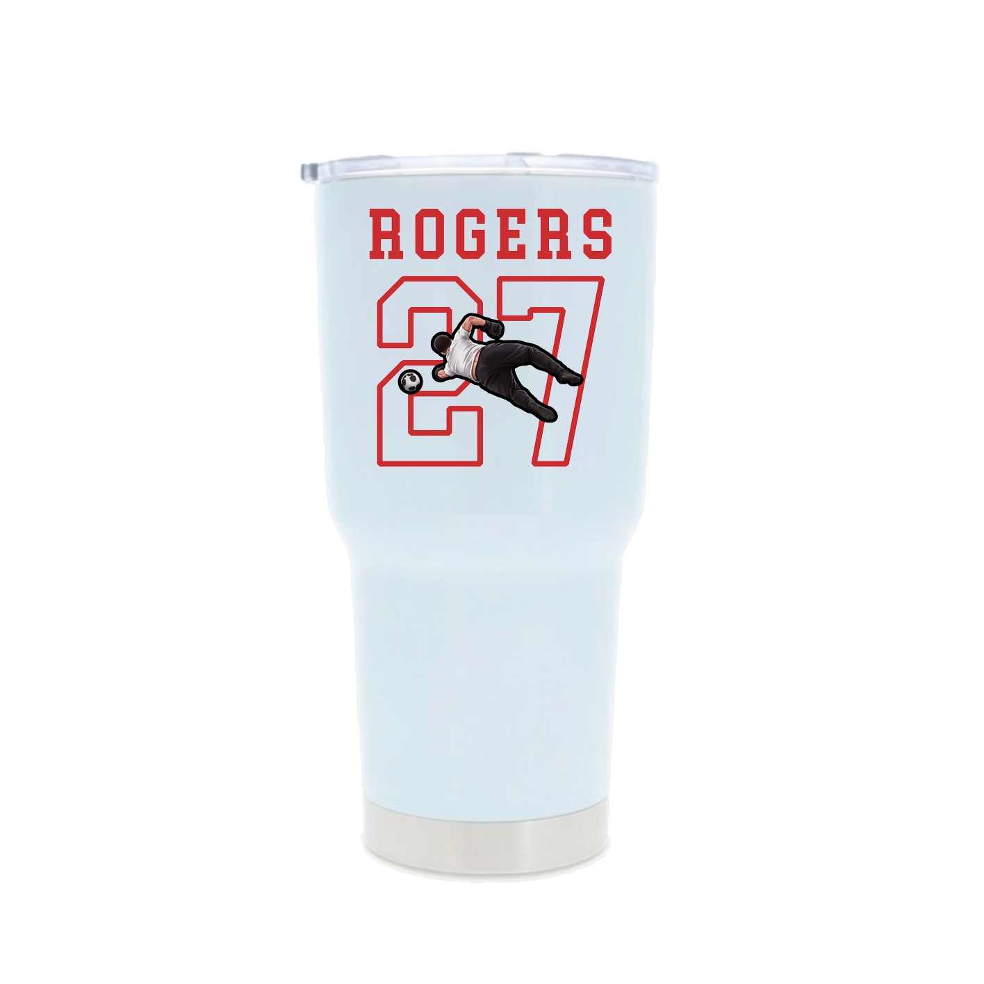 30oz Stainless Steel Tumbler — Shirsey in White