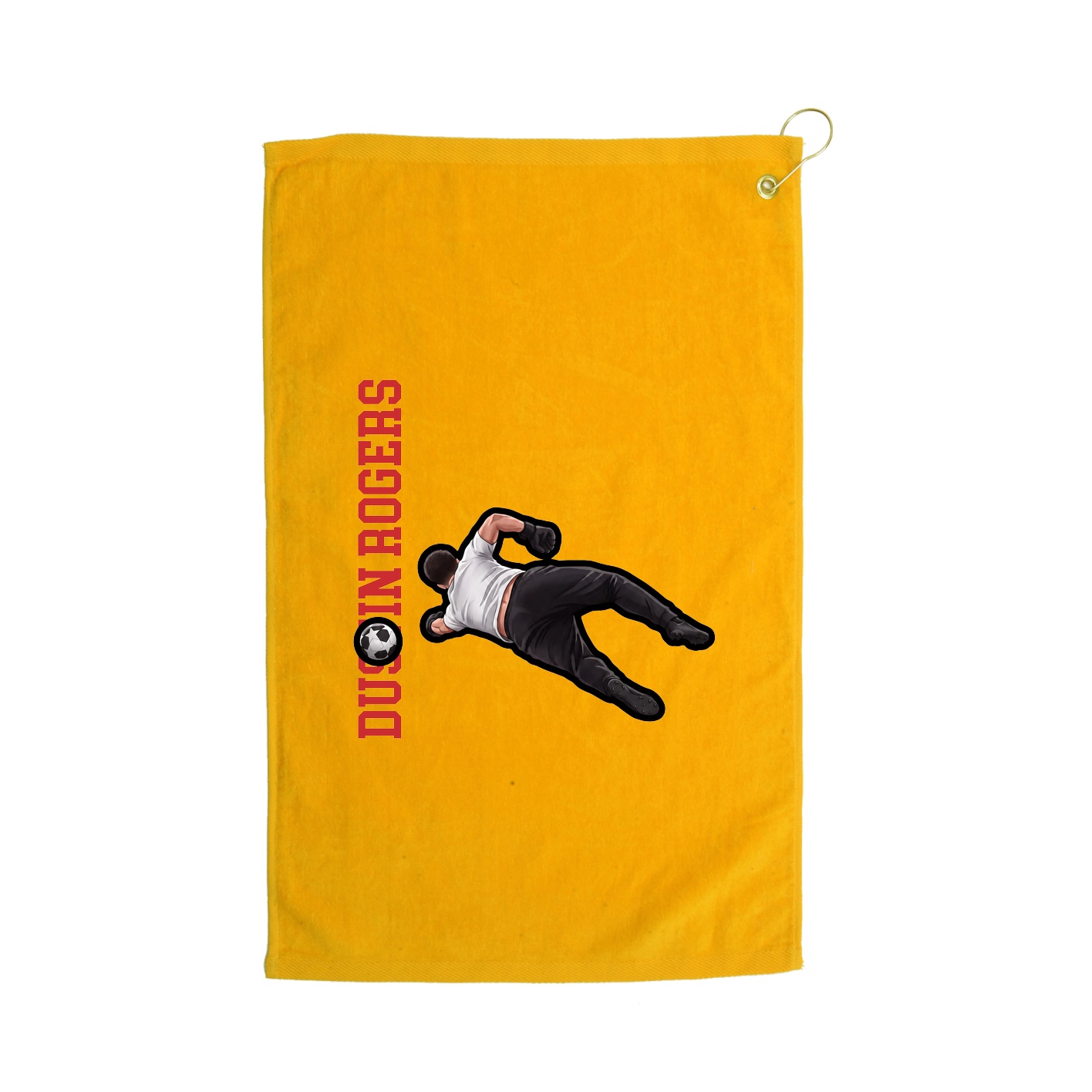 Golf Towel — Name Vertical in Gold